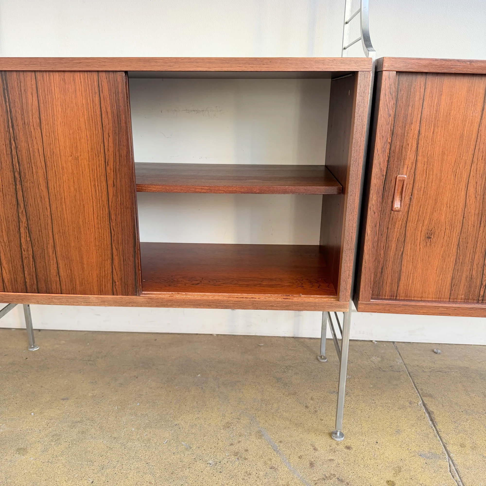 Rare! Nils Strinning & Kajsa Rosewood 3 Bay Shelving System 1960s - Image 11
