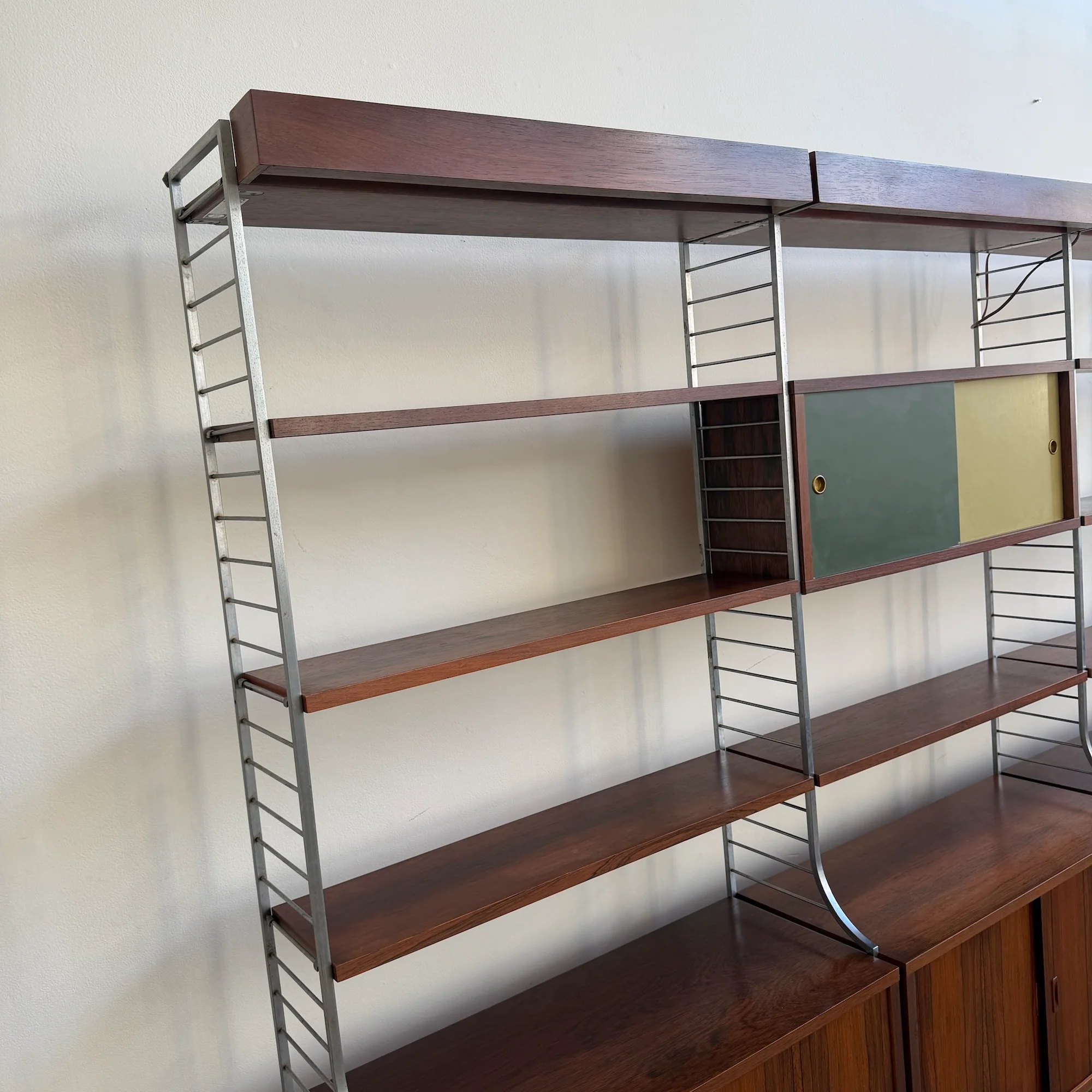 Rare! Nils Strinning & Kajsa Rosewood 3 Bay Shelving System 1960s - Image 13