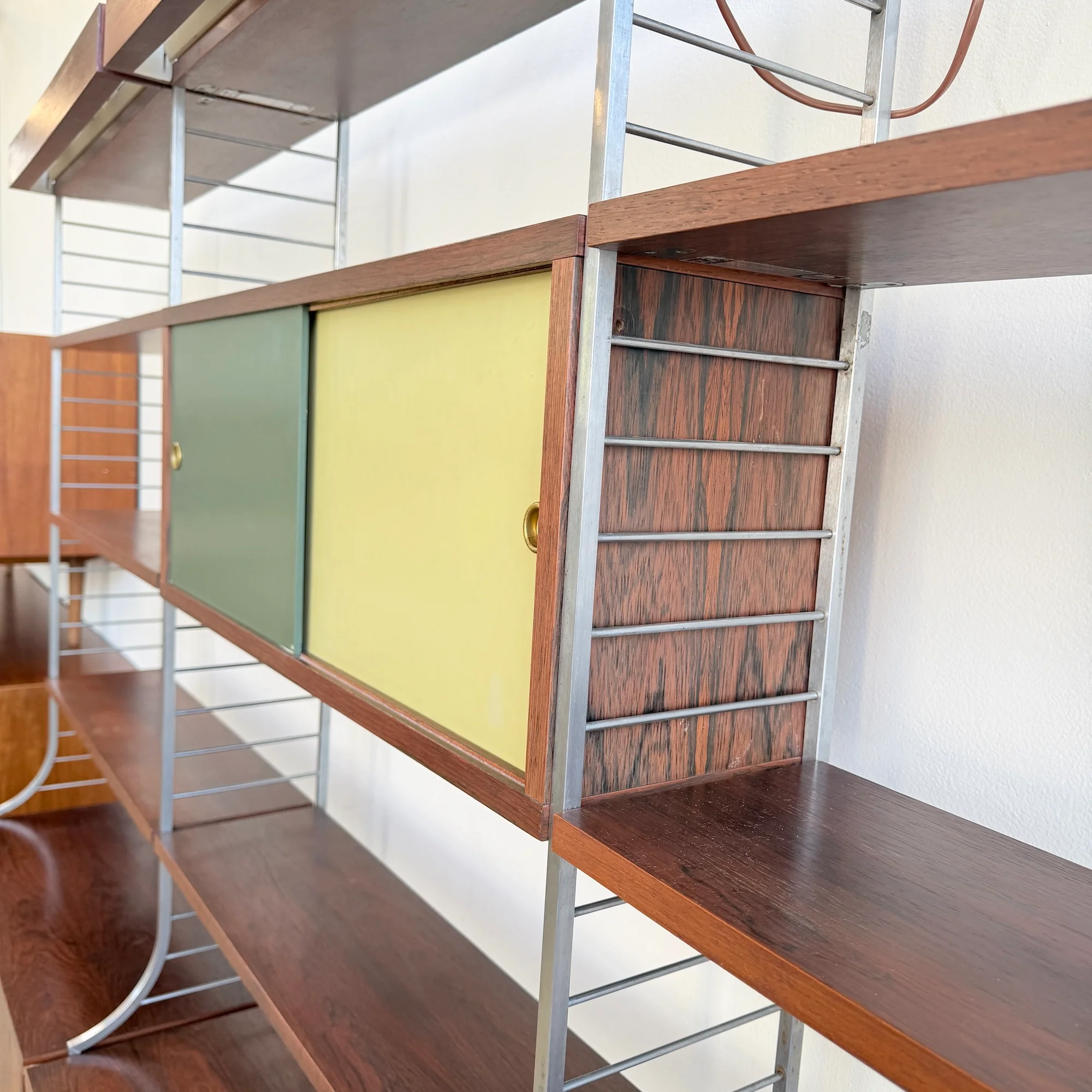 Rare! Nils Strinning & Kajsa Rosewood 3 Bay Shelving System 1960s - Image 9