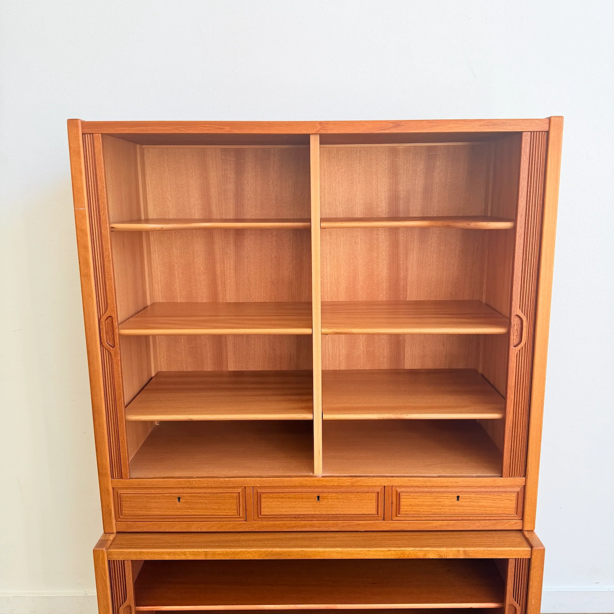 Rare! Swedish Carl-Axel Acking for Bodafors Teak Tambour Door Cabinet, 1950s - Image 6