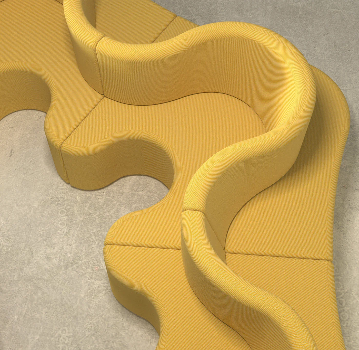 Rare! Verner Panton Cloverleaf 4 Piece Reversible Seating Sofa (New Upholstery) - Image 4
