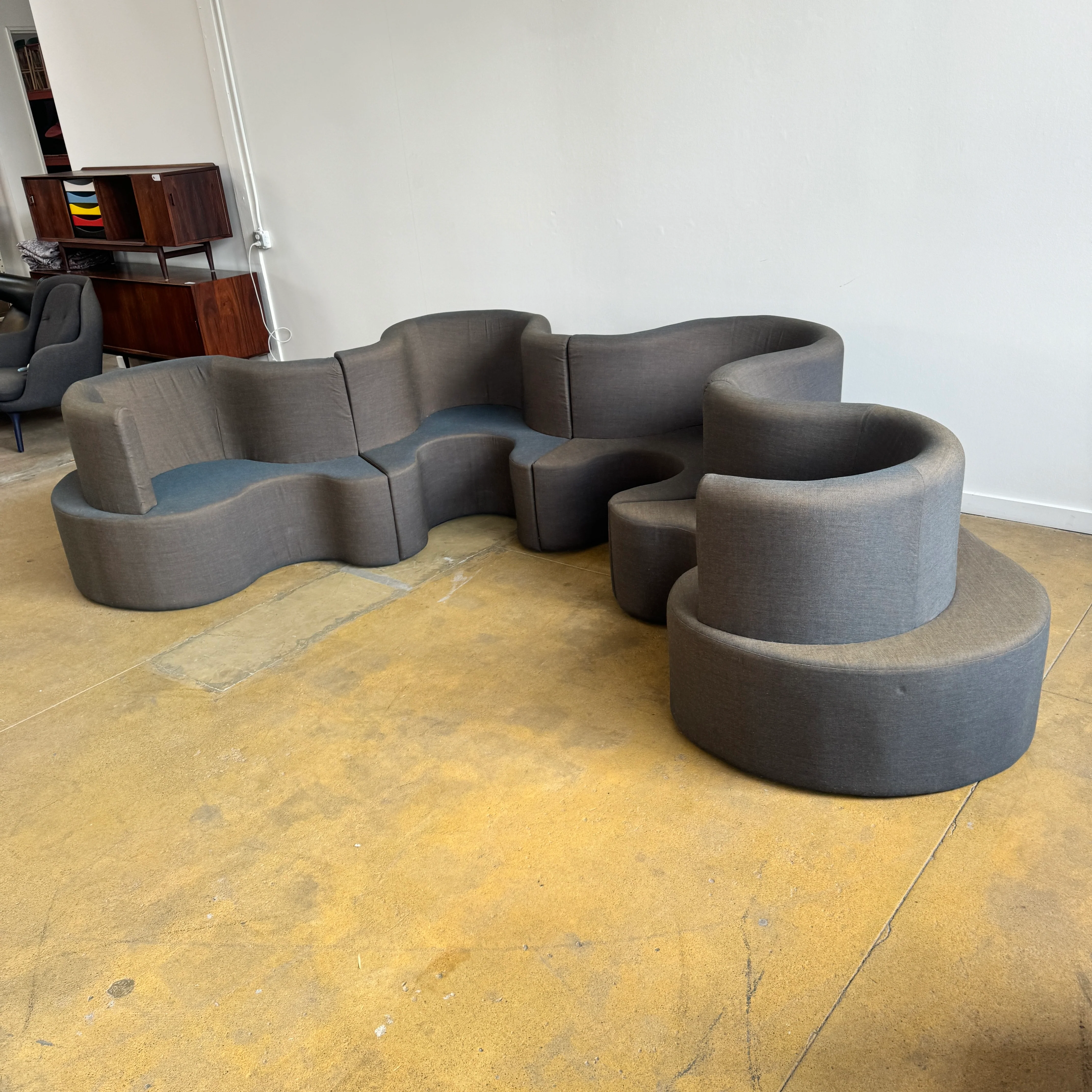 Rare! Verner Panton cloverleaf 4 unit sofa (Reversible Double Seating)