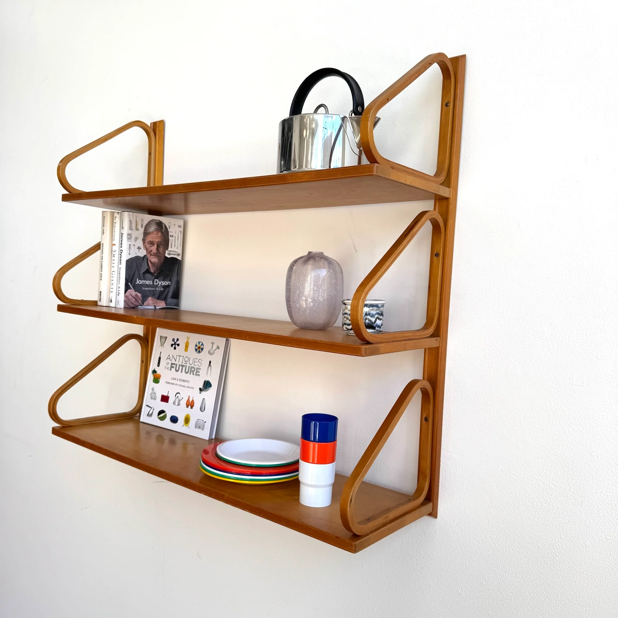 Rare! Vintage Artek Alvar Aalto "Model 112" 3 Wall shelf - Image 3