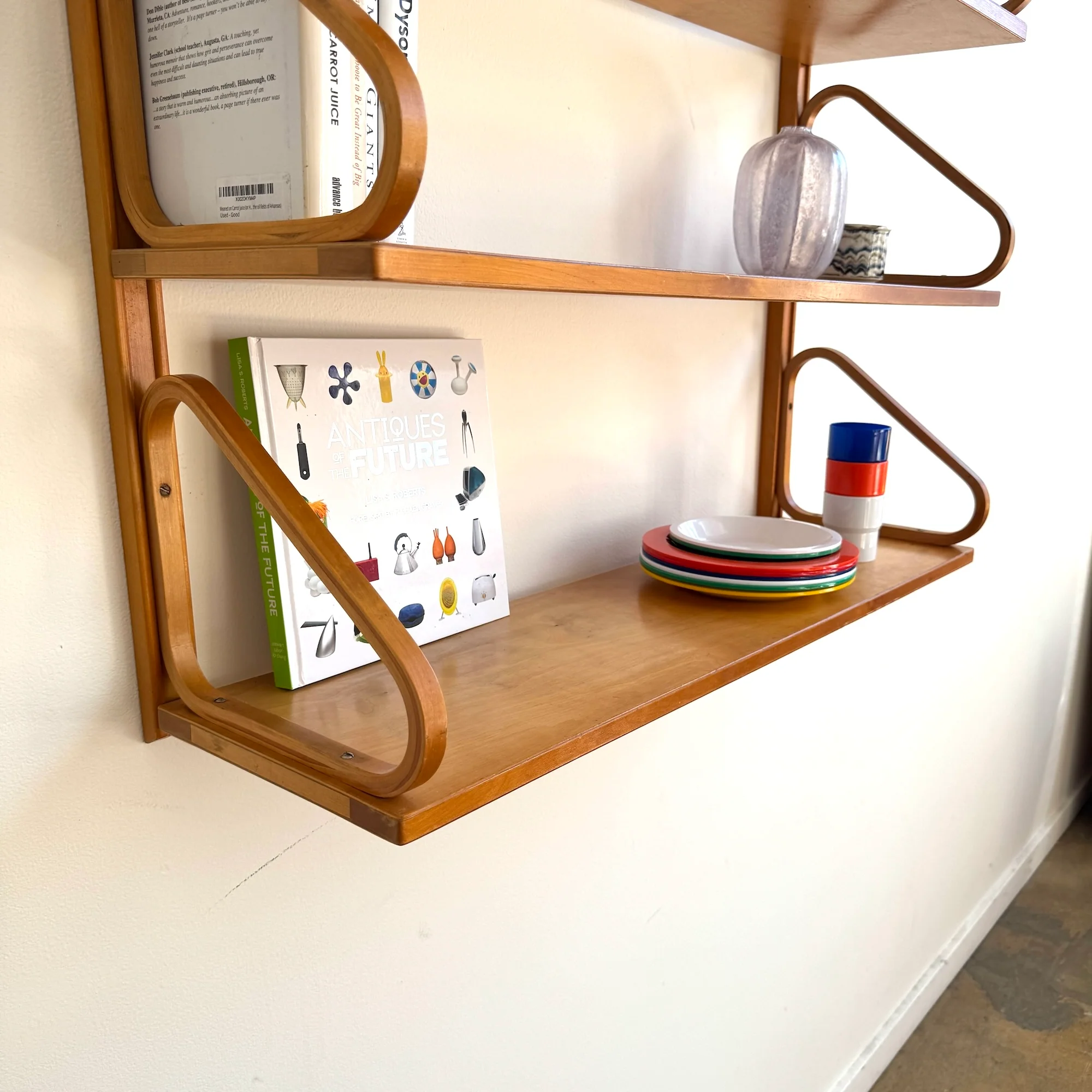 Rare! Vintage Artek Alvar Aalto "Model 112" 3 Wall shelf - Image 5