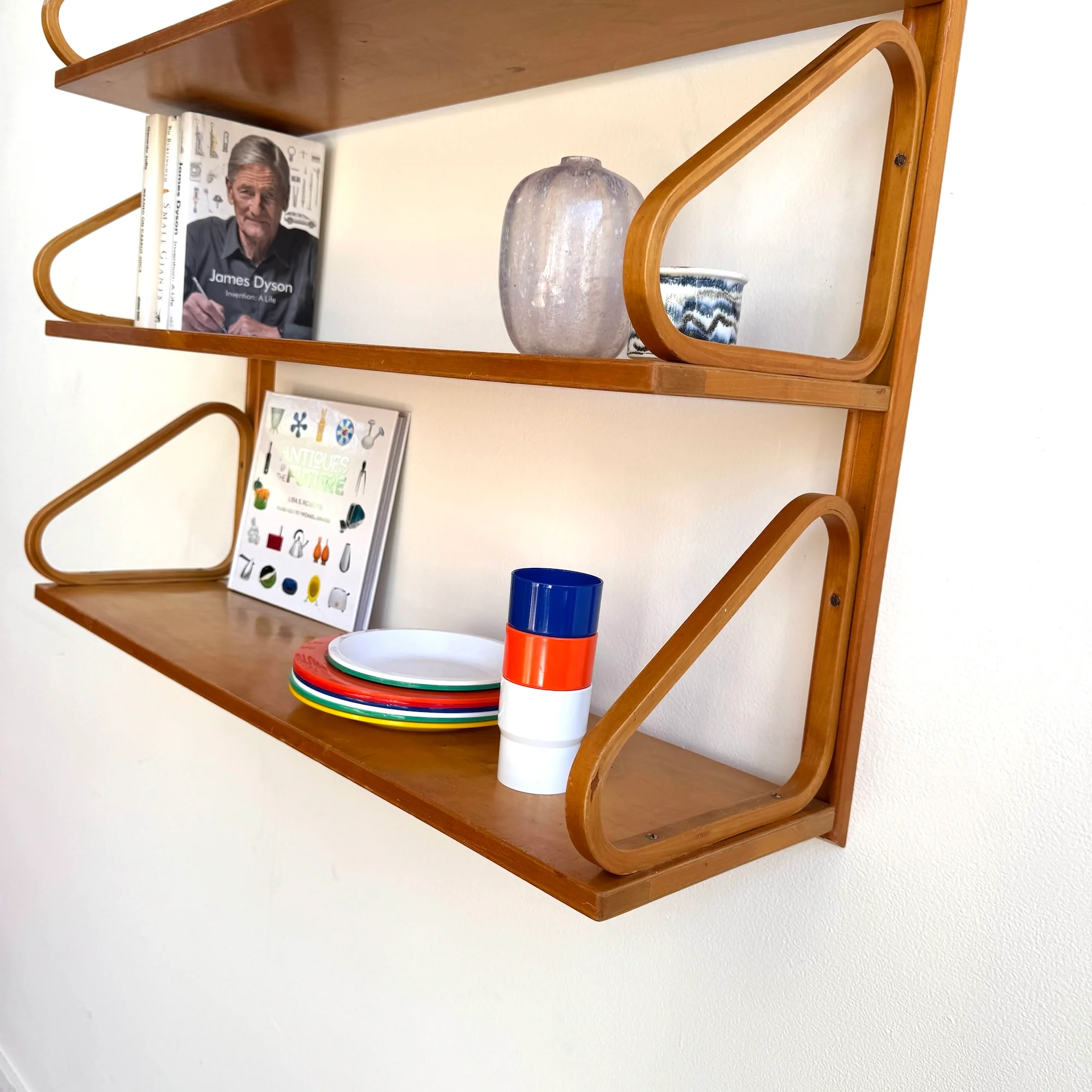 Rare! Vintage Artek Alvar Aalto "Model 112" 3 Wall shelf - Image 6