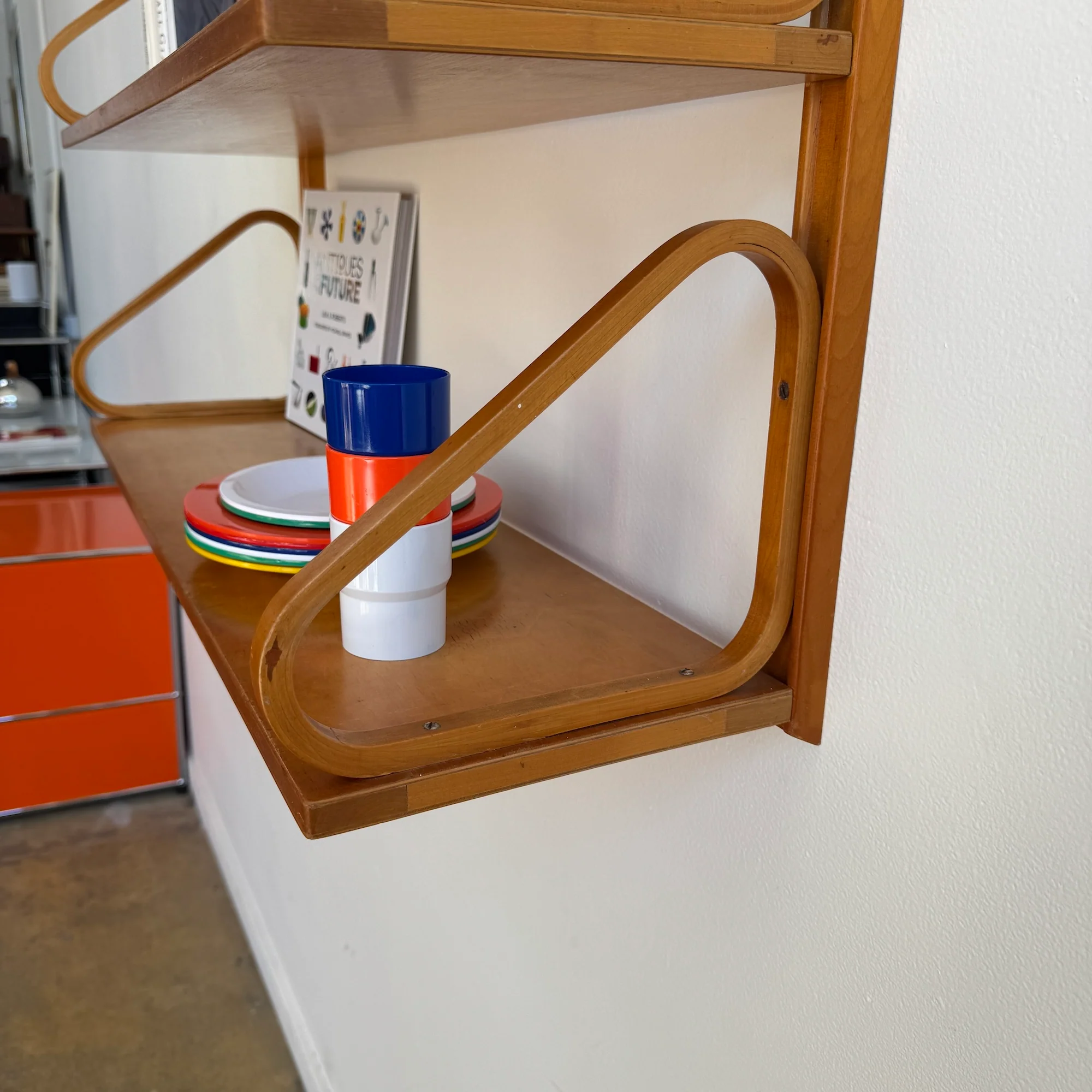 Rare! Vintage Artek Alvar Aalto "Model 112" 3 Wall shelf - Image 8