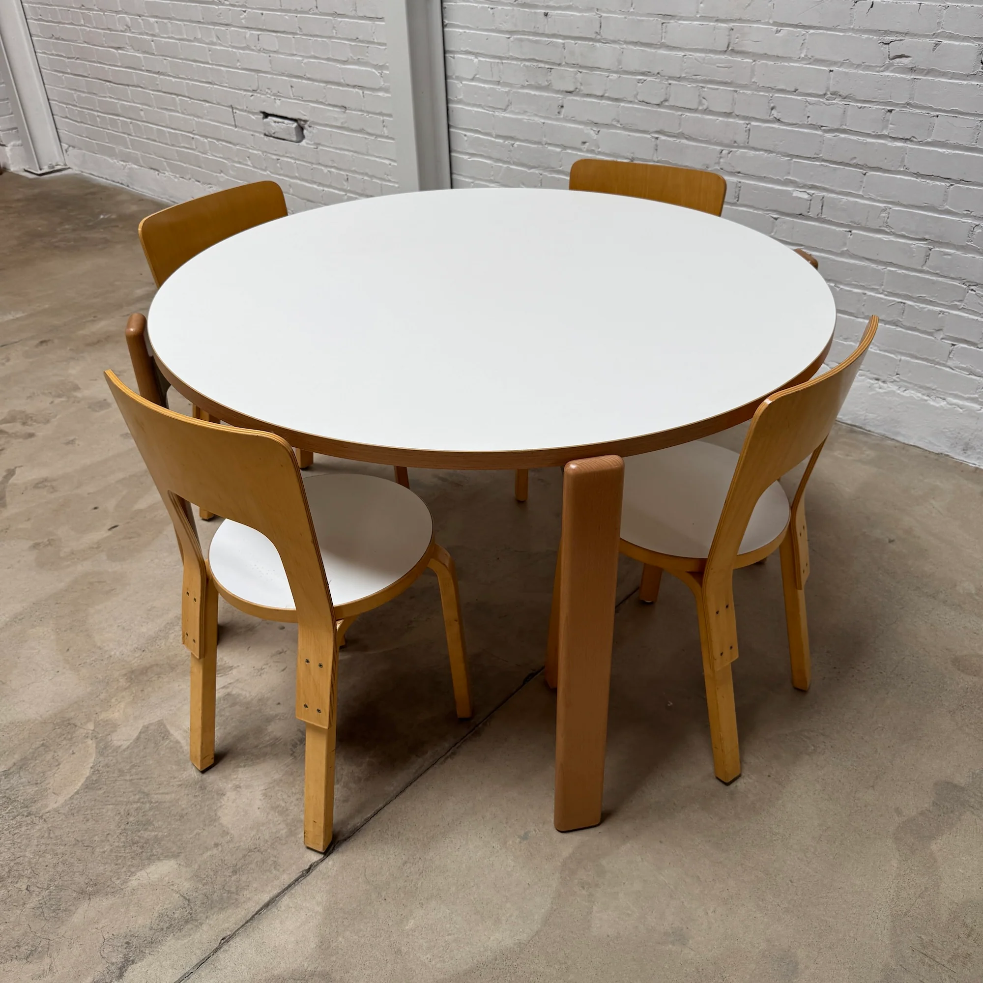 Rey White Laminate Dining Table by HAY - Image 2