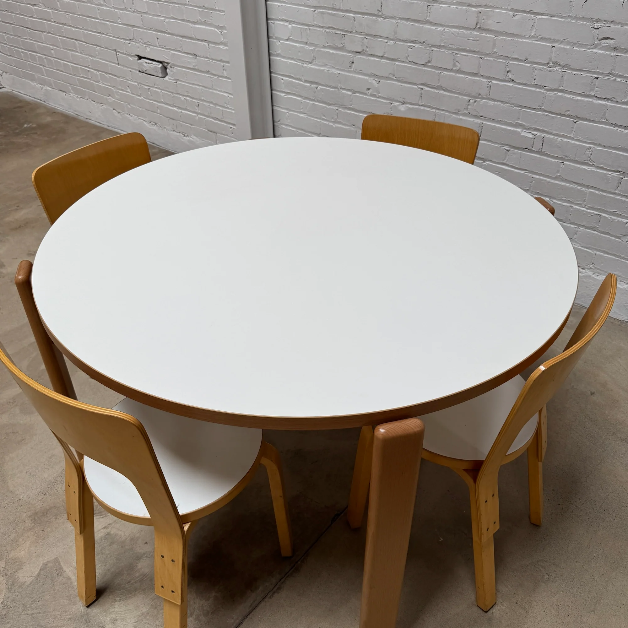 Rey White Laminate Dining Table by HAY - Image 4