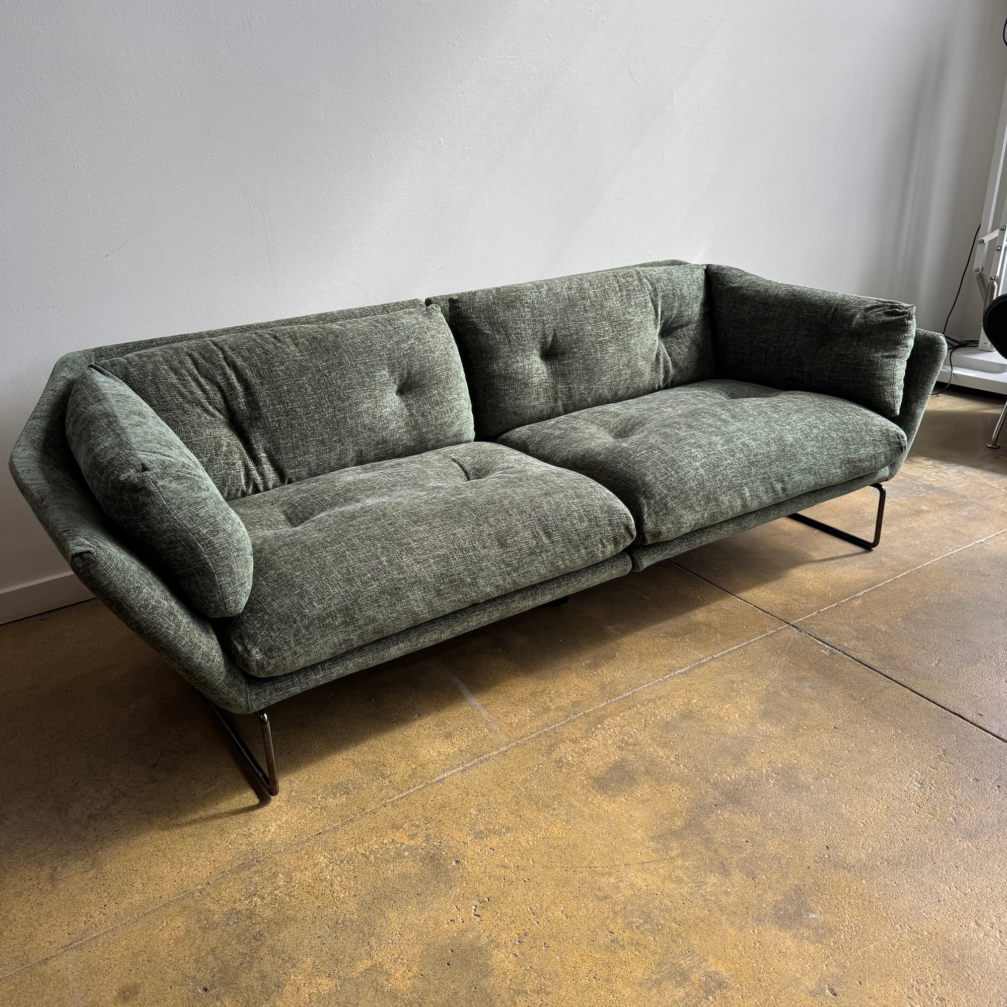 Saba Italia "New York Suite" Sage Green Sofa - Image 3