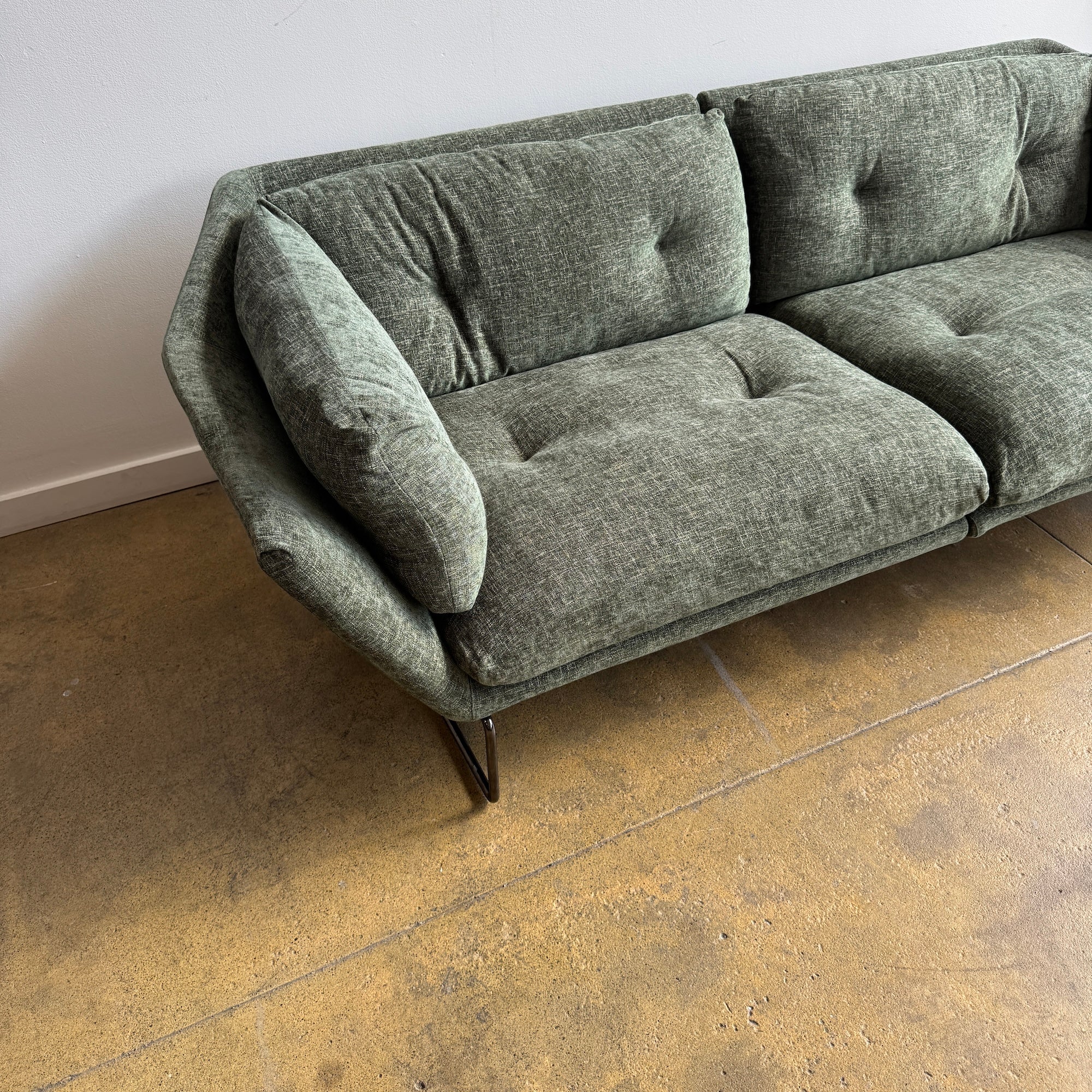 Saba Italia "New York Suite" Sage Green Sofa - Image 6