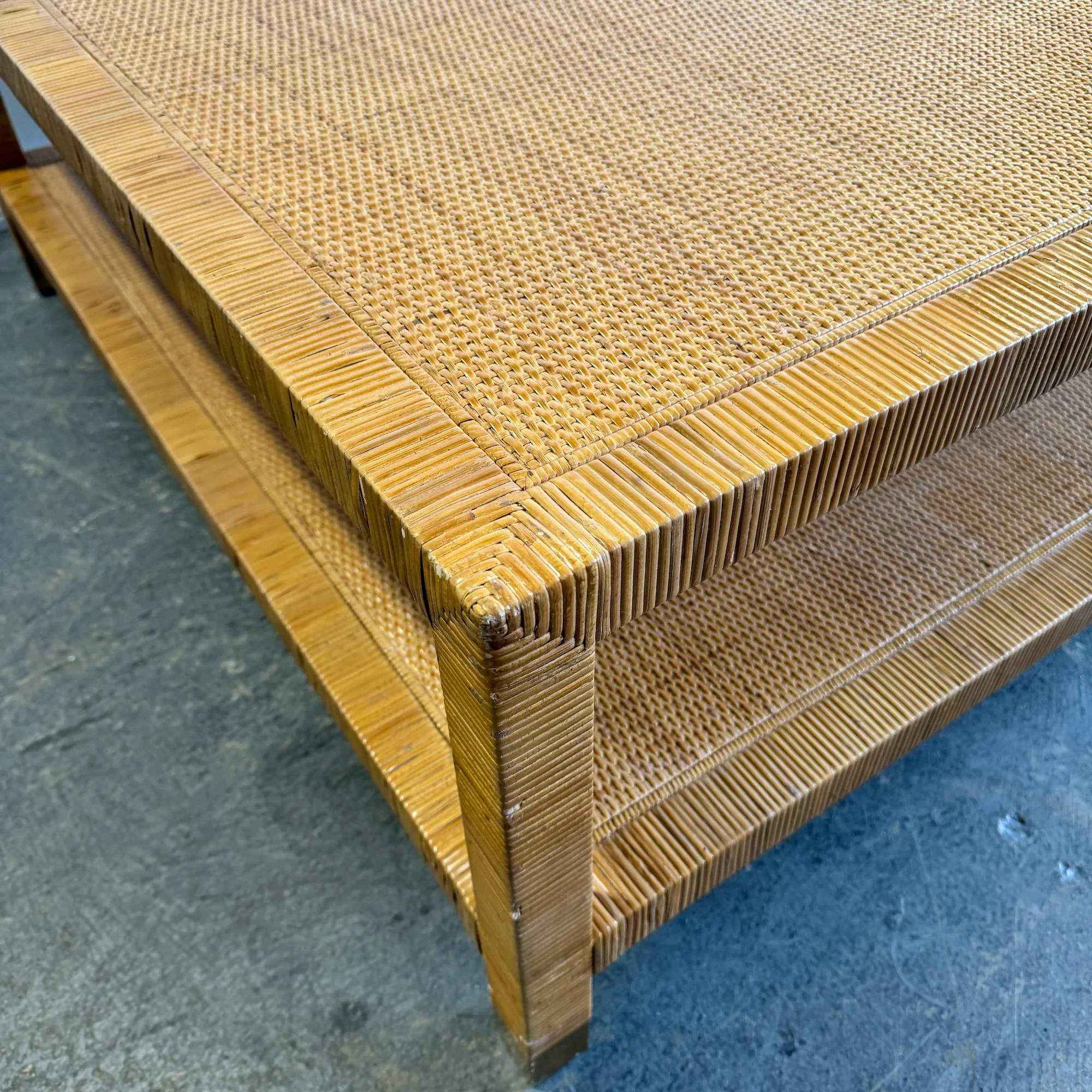 Serena and Lily Balboa Rattan Coffee Table - Image 3
