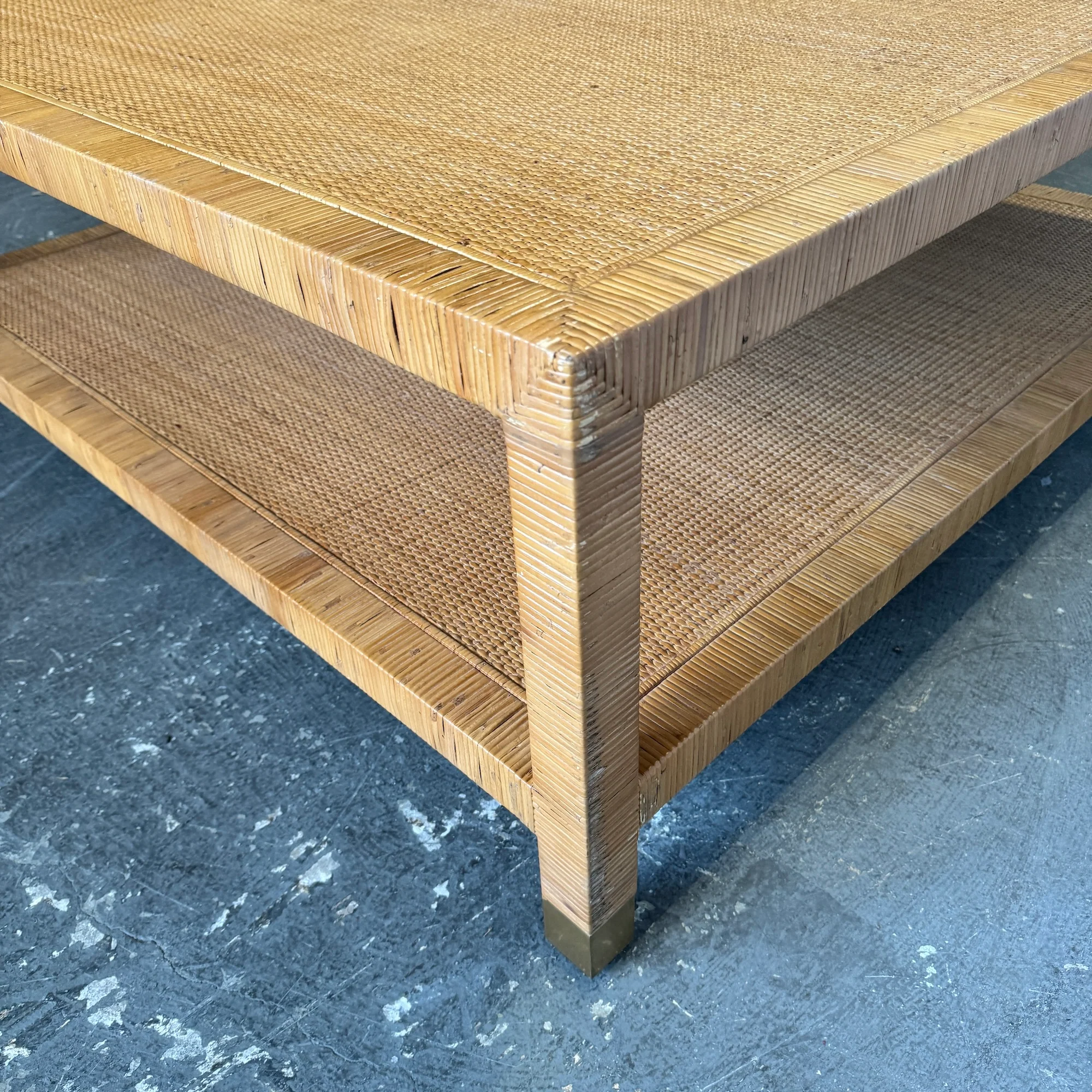 Serena and Lily Balboa Rattan Coffee Table - Image 6