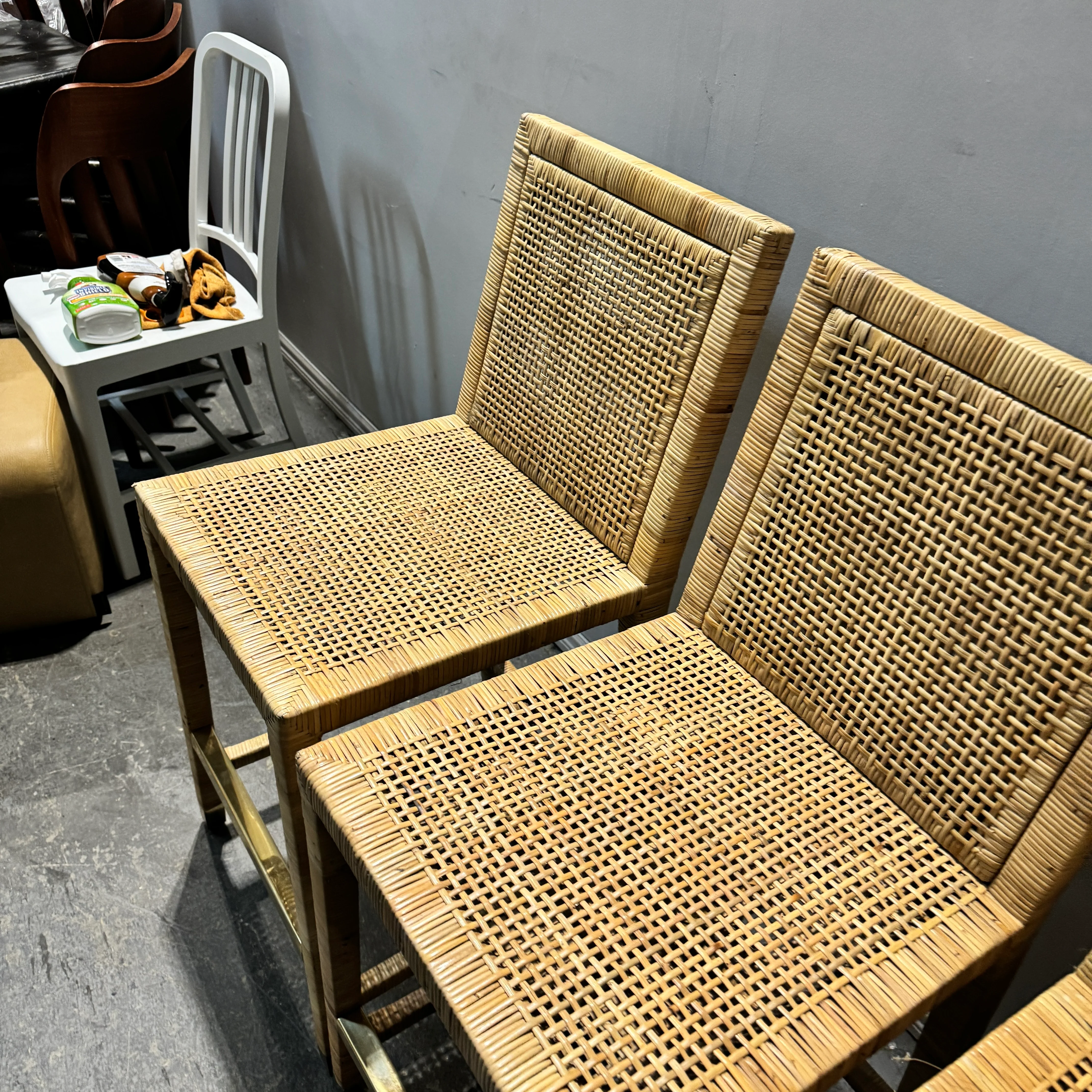 Serena and Lily Set of 4 Balboa Rattan Counter Stools - Image 4