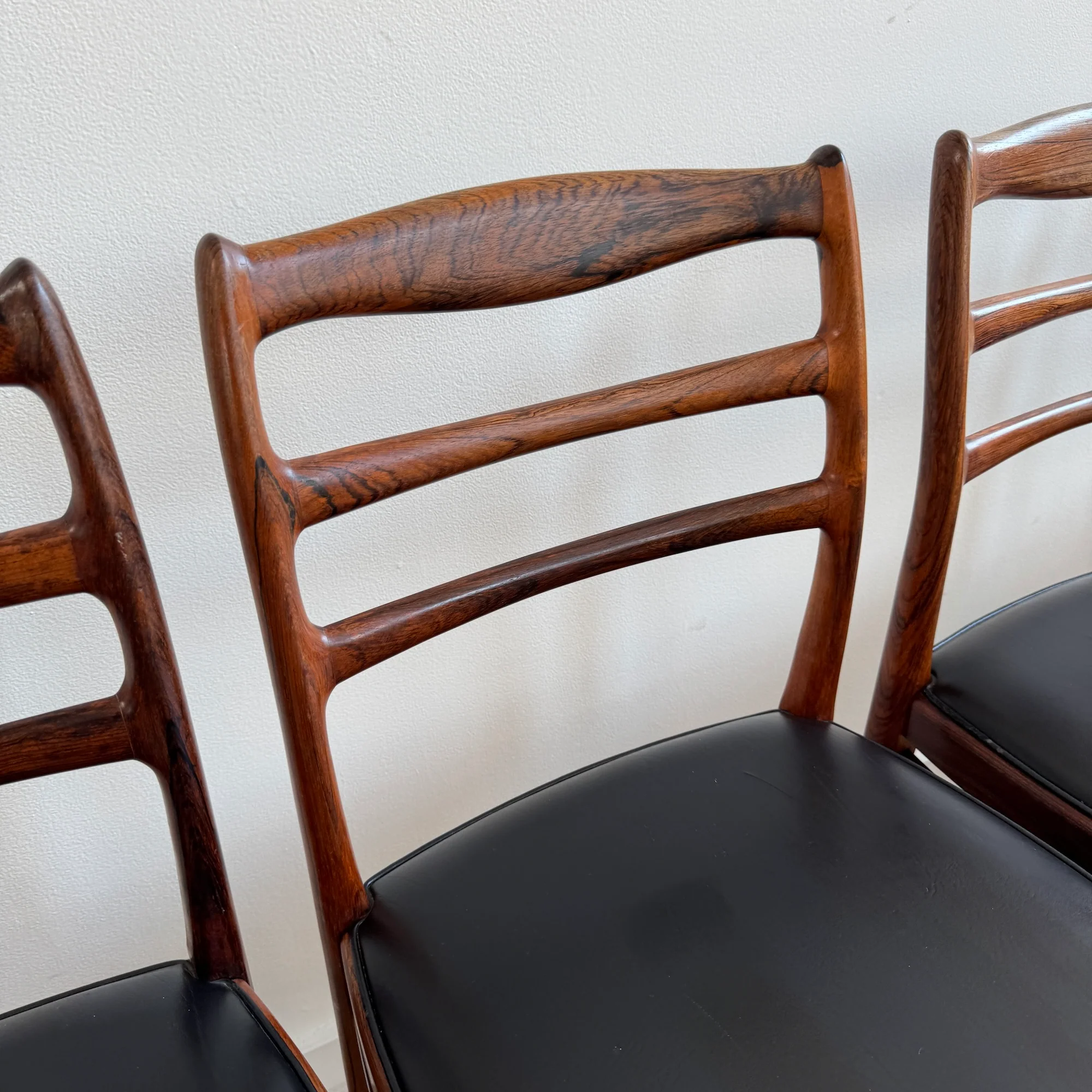 Set of 5 Danish Modern Rosewood Dining Chairs, 1960s - Image 6