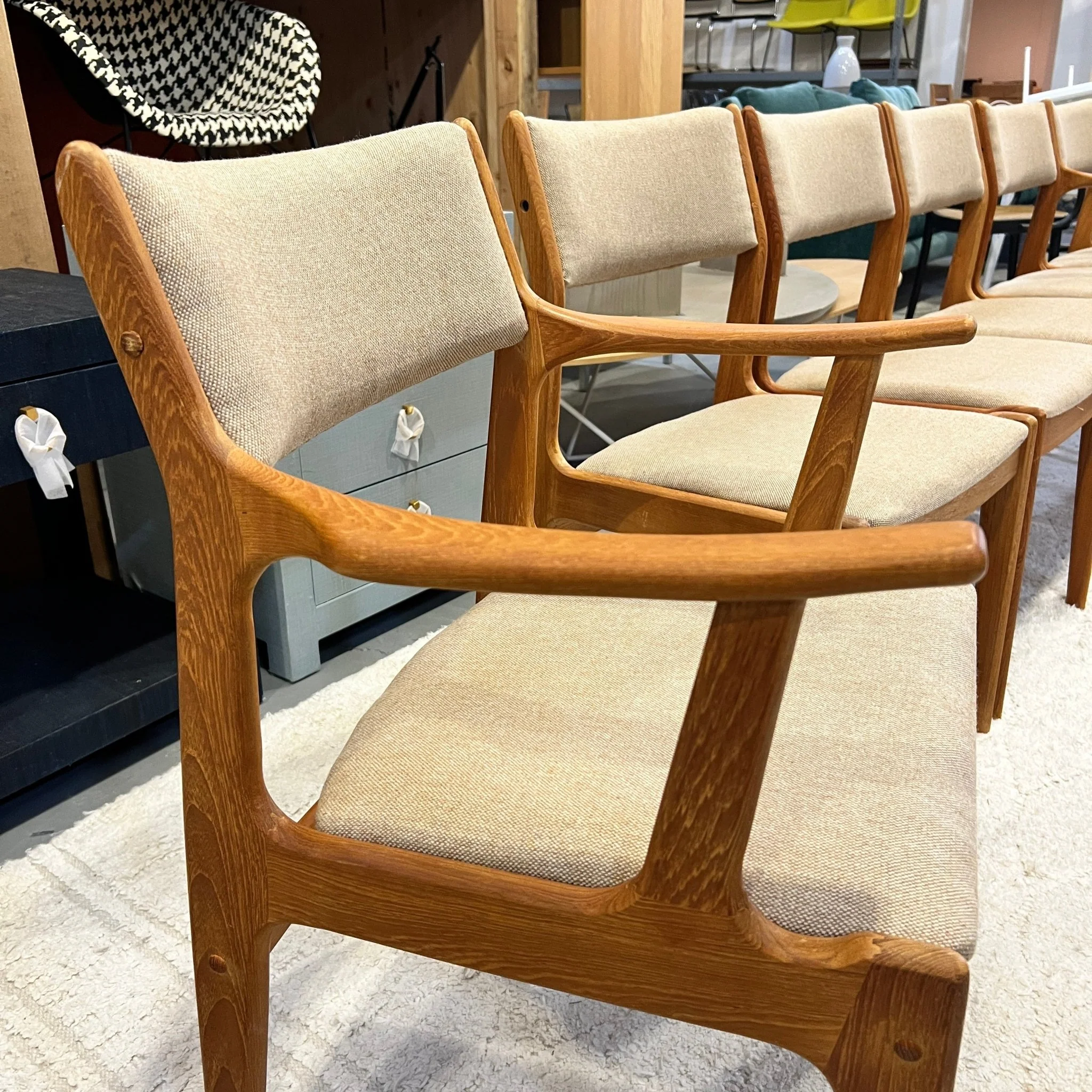Set of 6 Vintage Teak Danish Modern Dining Chairs - Image 3