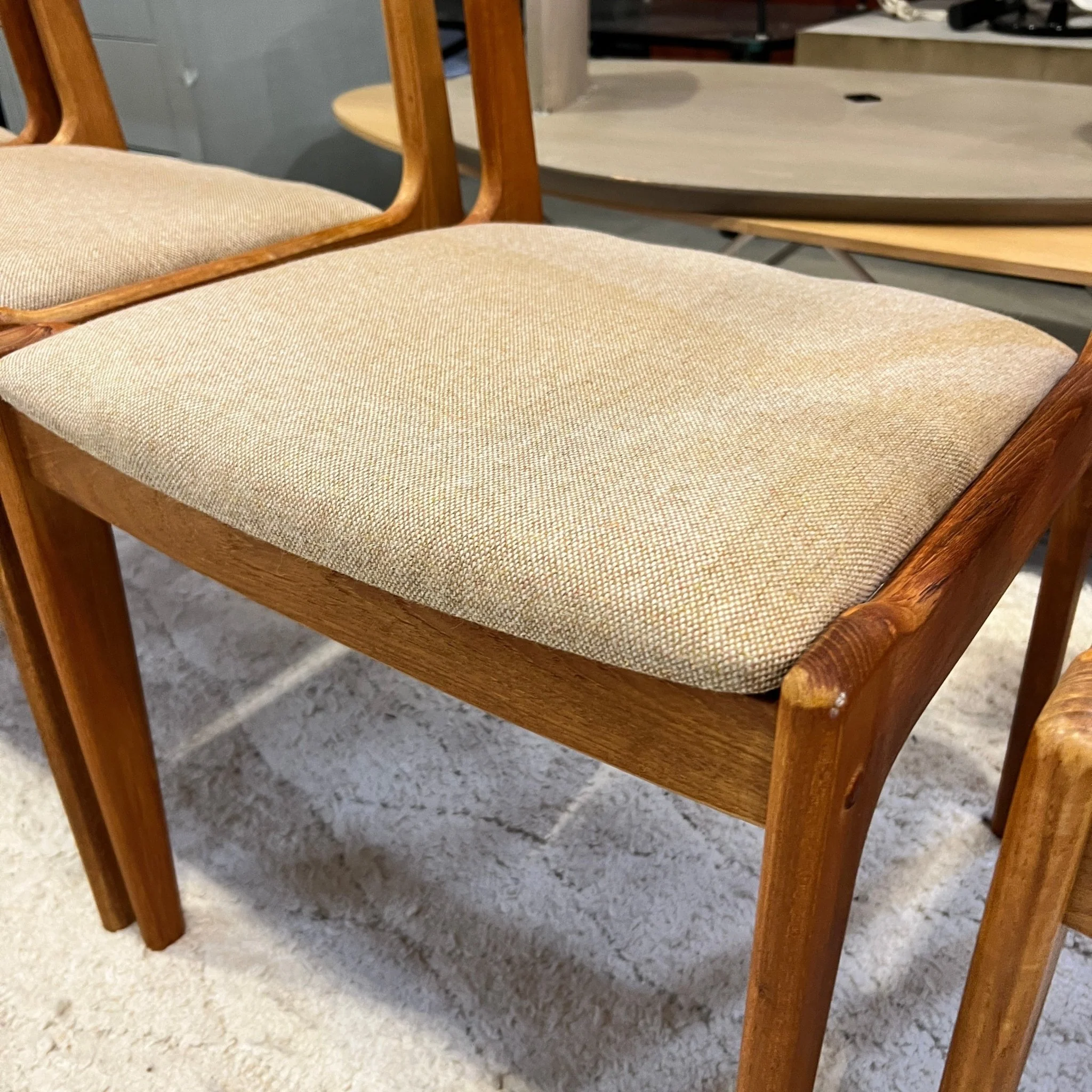 Set of 6 Vintage Teak Danish Modern Dining Chairs - Image 7