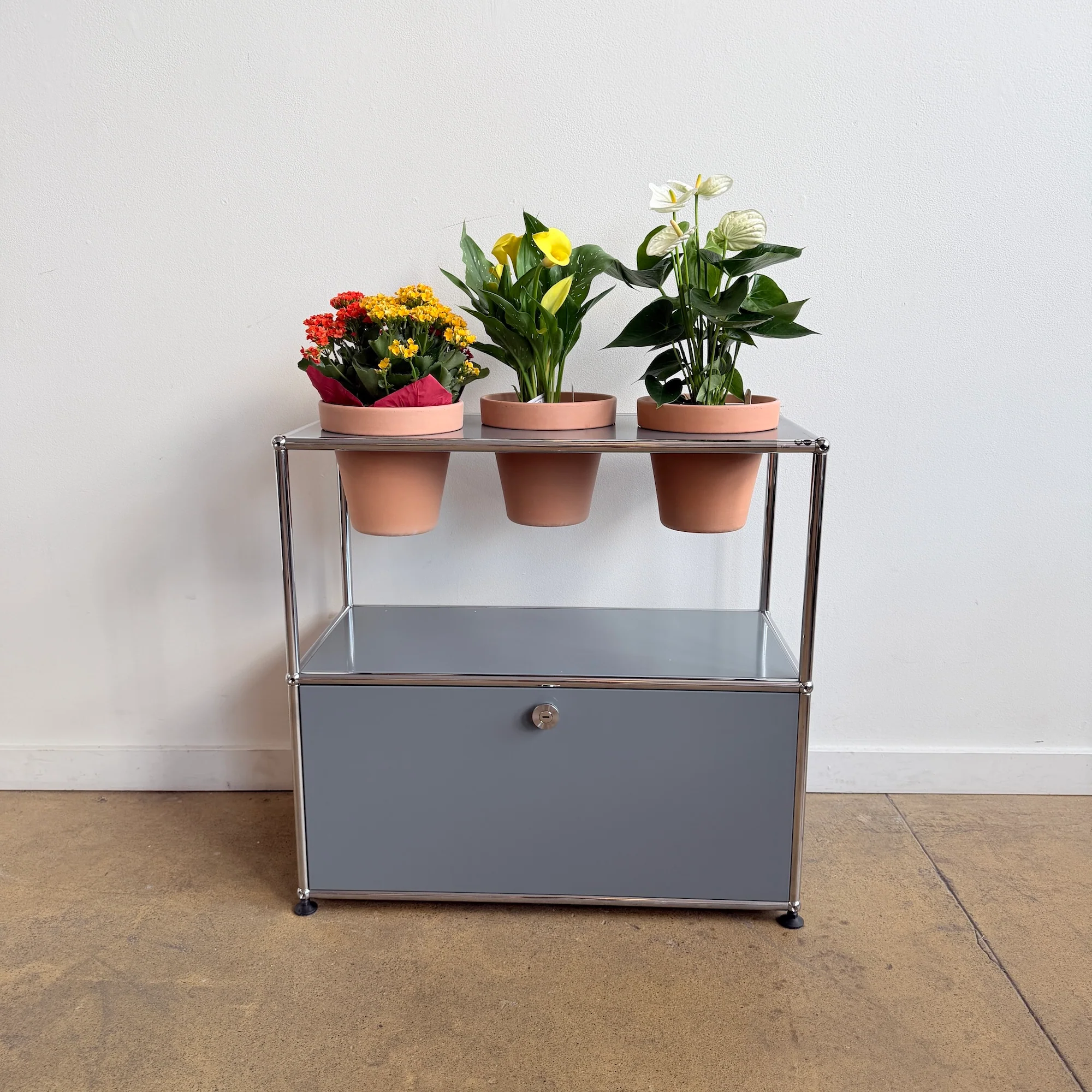 USM Haller 1X2 Planter - Mid Grey