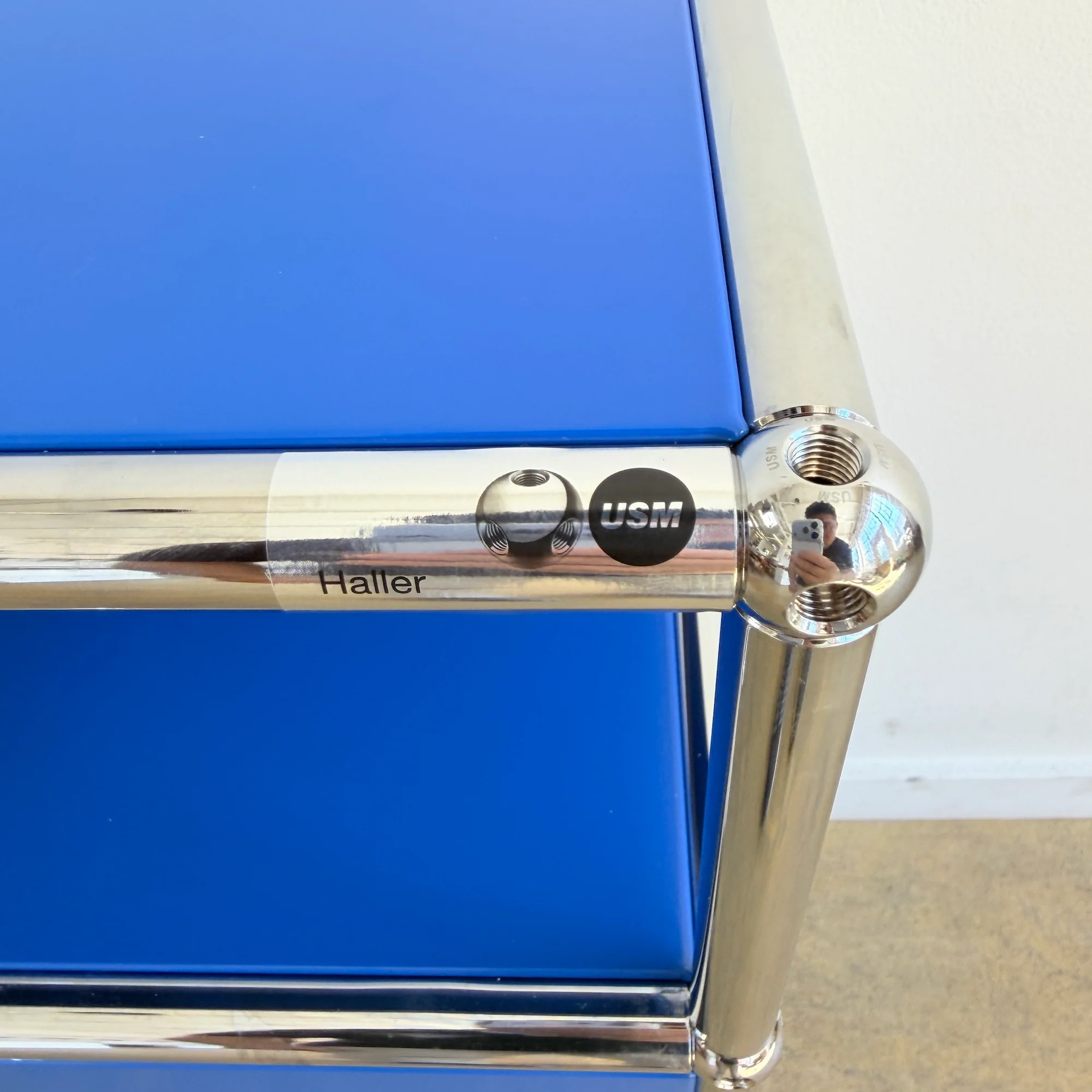USM Haller 1X3 Tall Shelf - Gentian Blue - Image 7