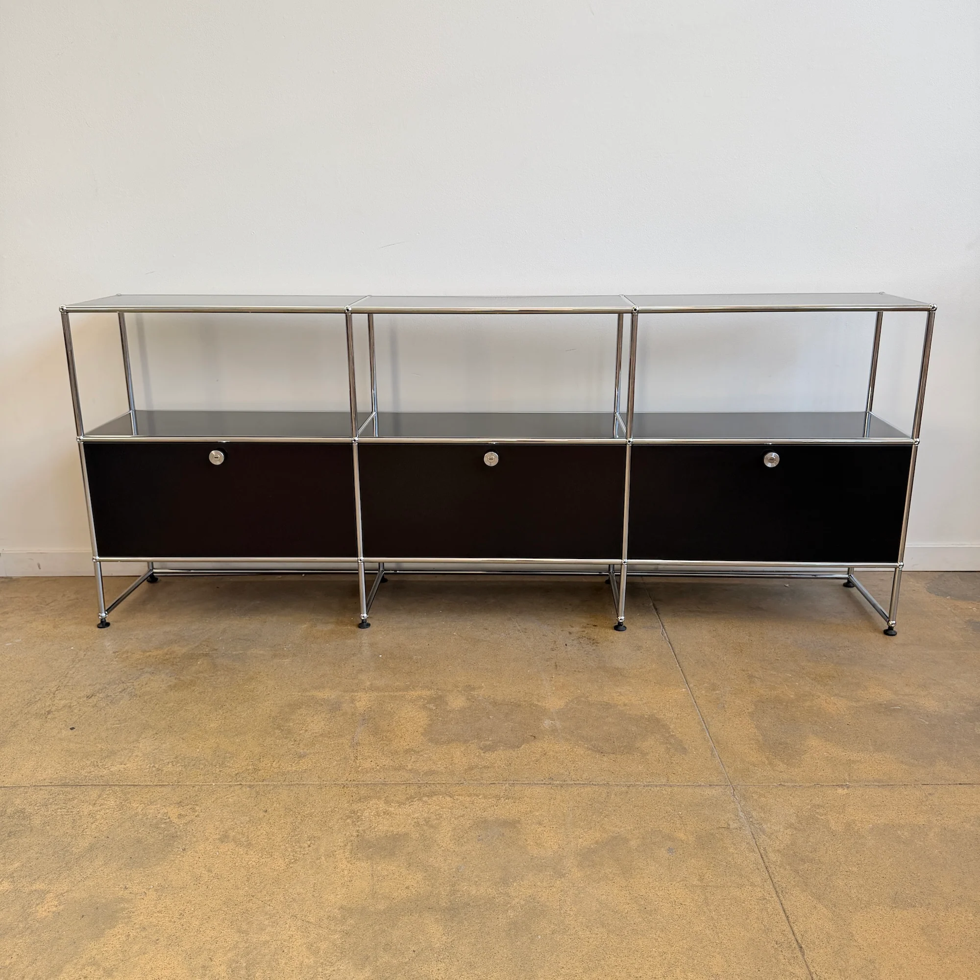 USM Haller 3x3 Storage Unit - Graphite Black
