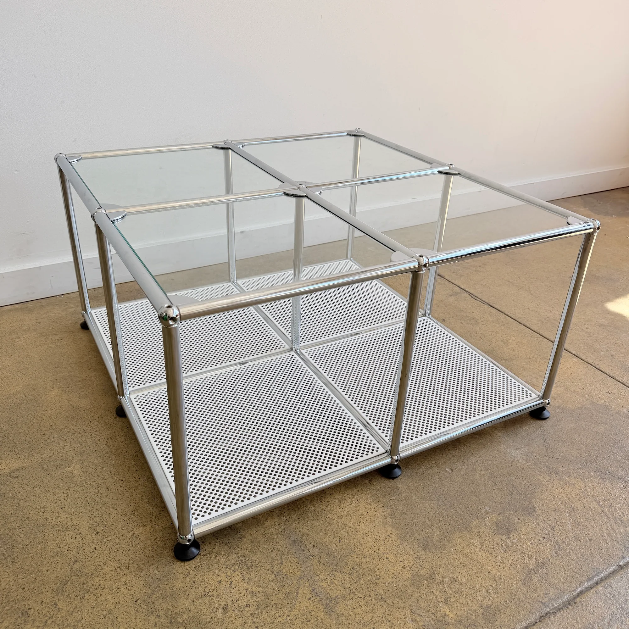 USM Haller Special Glass with Perforated Coffee Table - Image 3