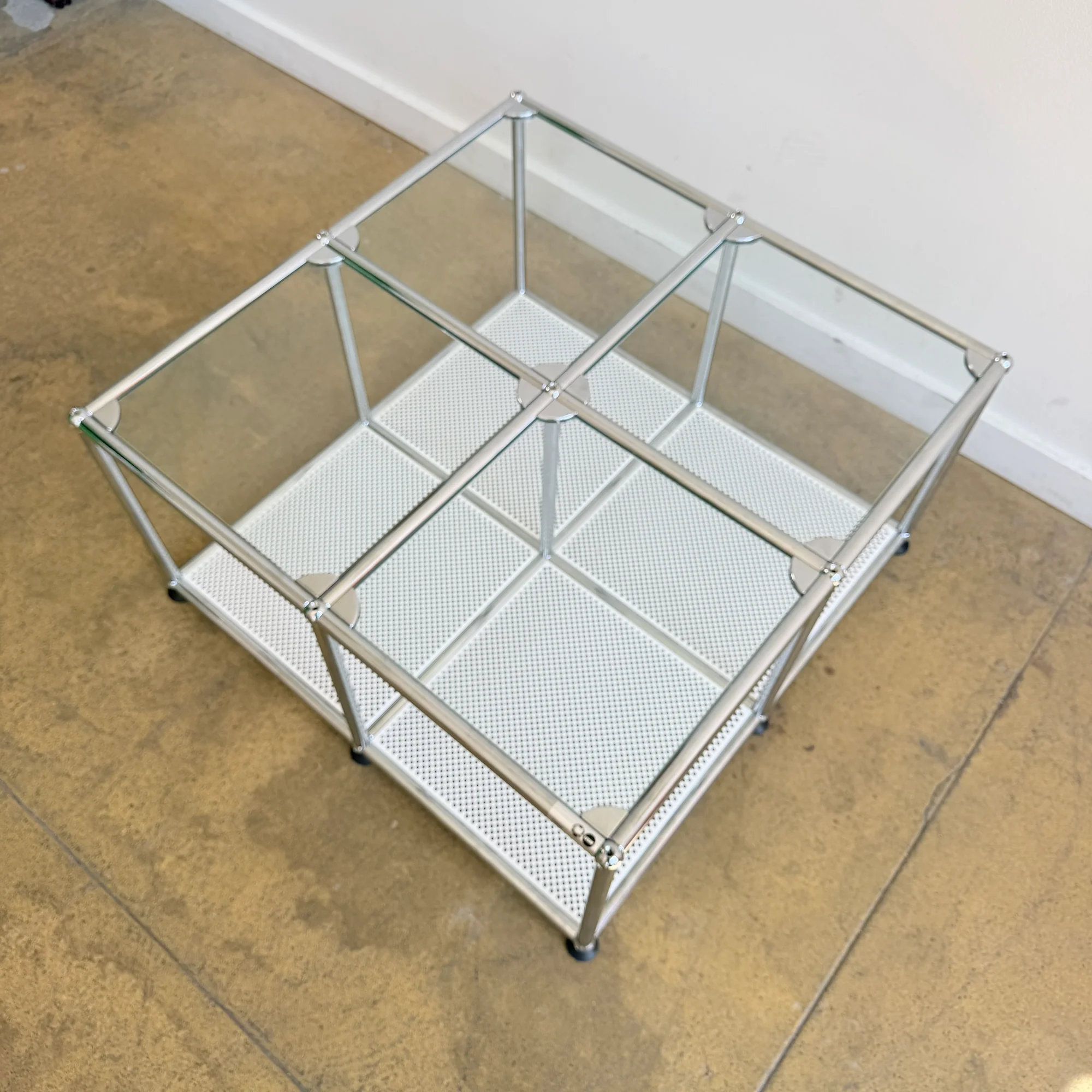 USM Haller Special Glass with Perforated Coffee Table - Image 4
