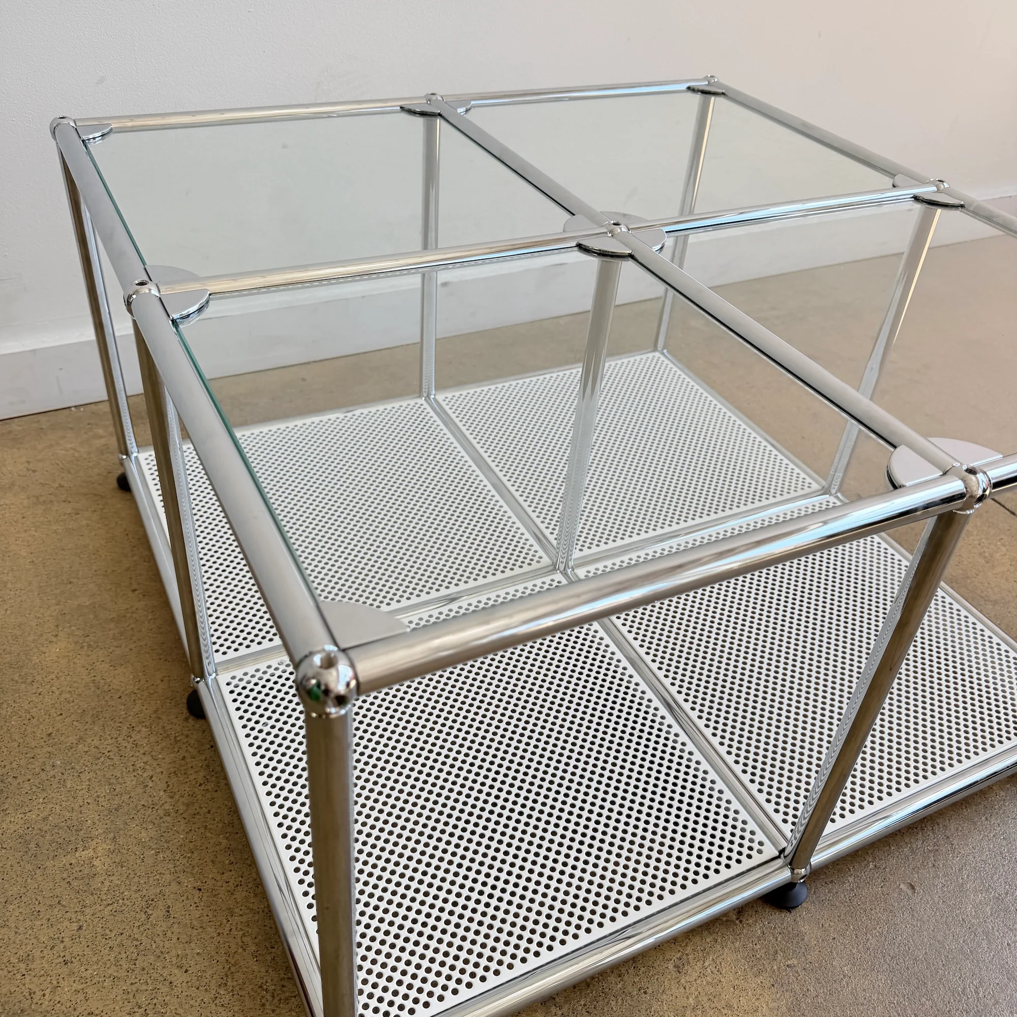 USM Haller Special Glass with Perforated Coffee Table - Image 7