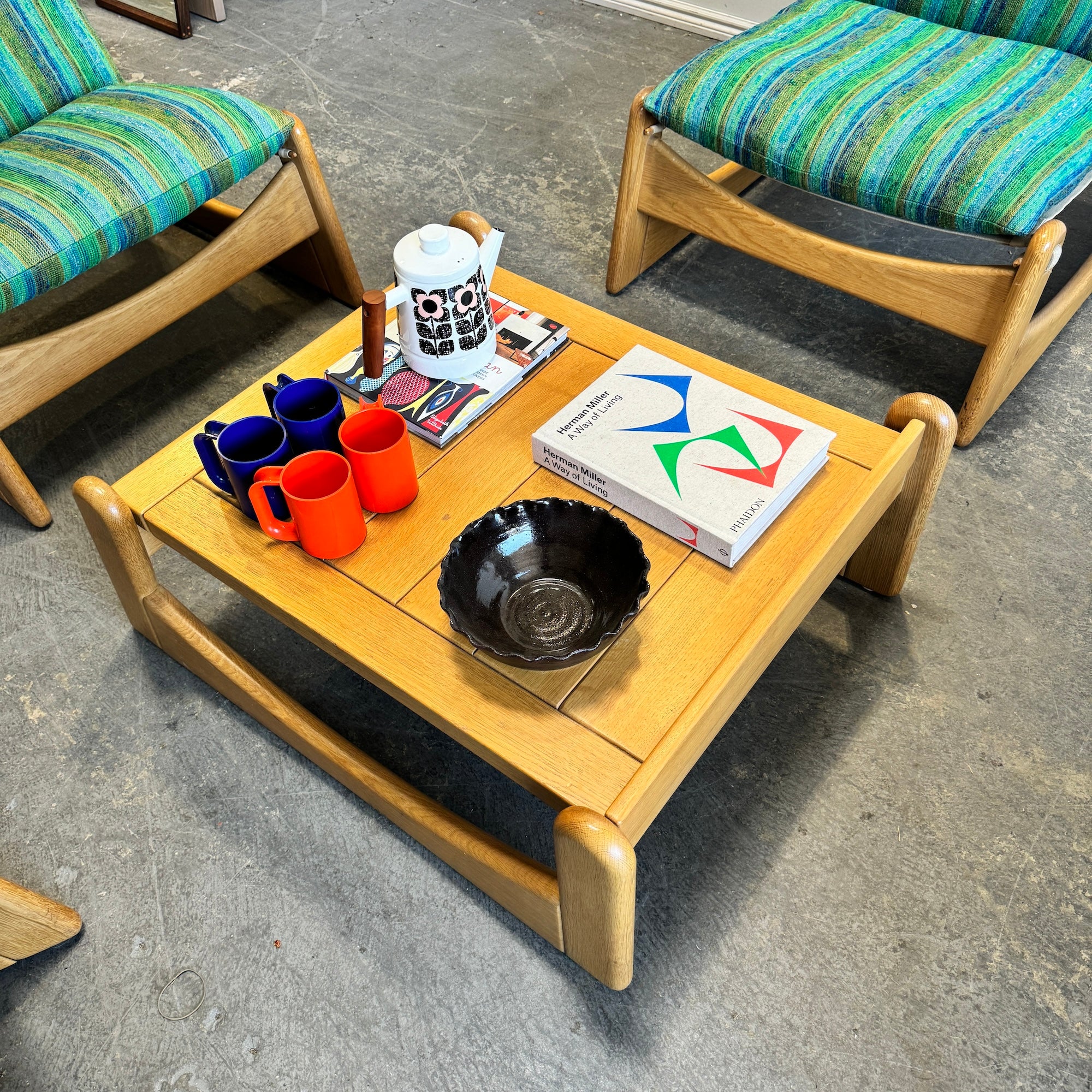 Vintage Brutalist set of 6 Living room set by Carl Straub, 1970s - Image 11