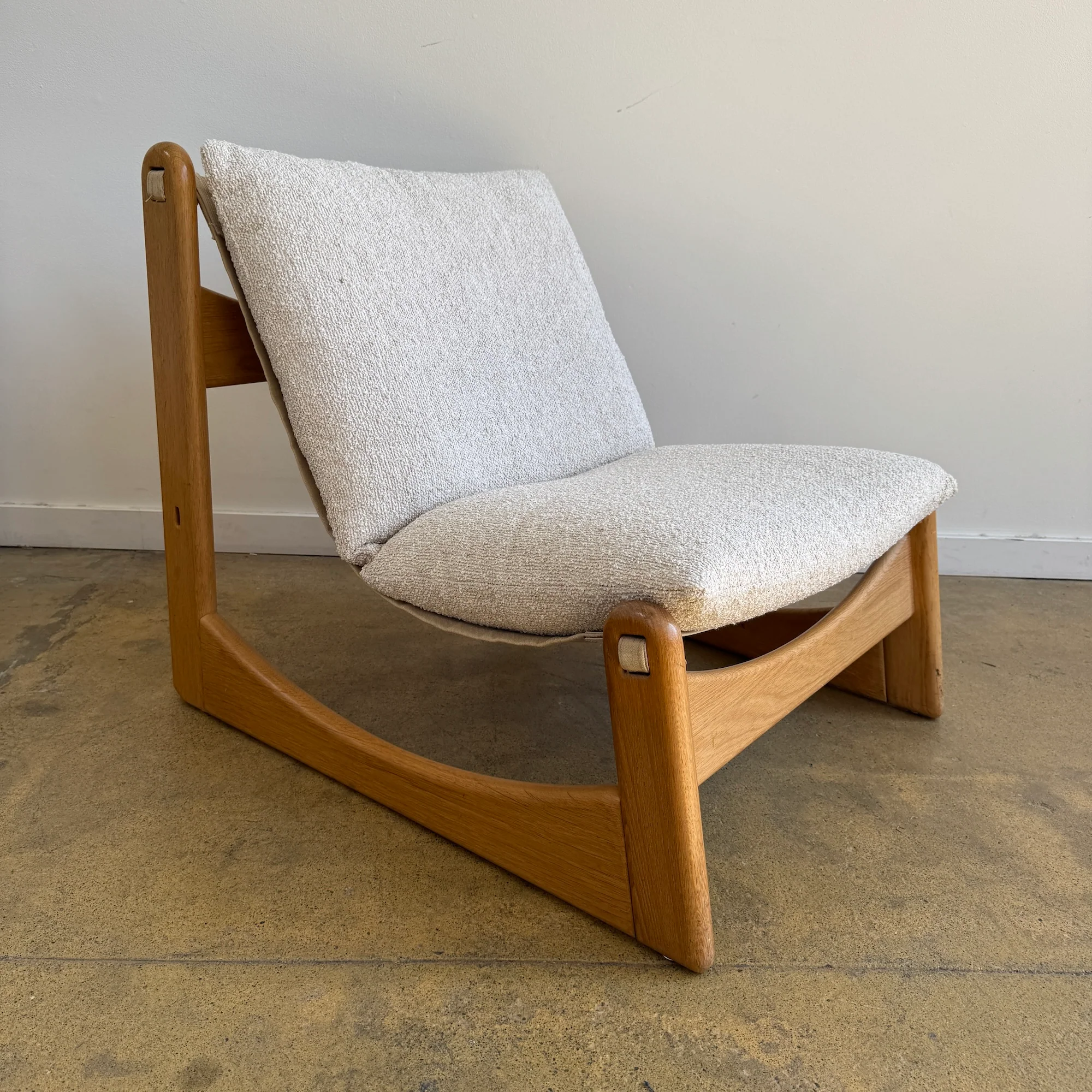 Vintage Carl Straub Brutalist Style Lounge Chair (New Upholstery)