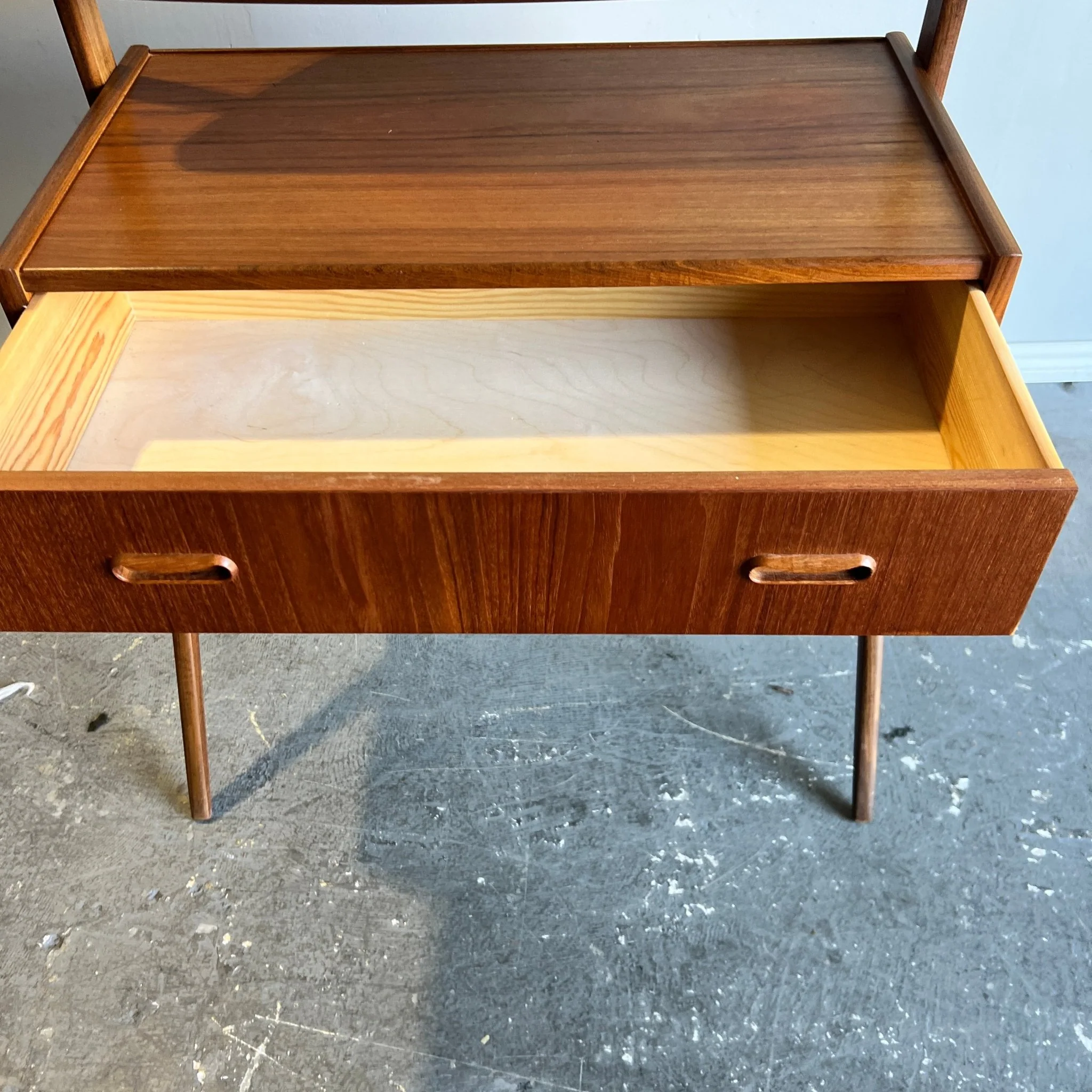 Vintage Danish Mid-Century Modern Teakwood Vanity - Image 3