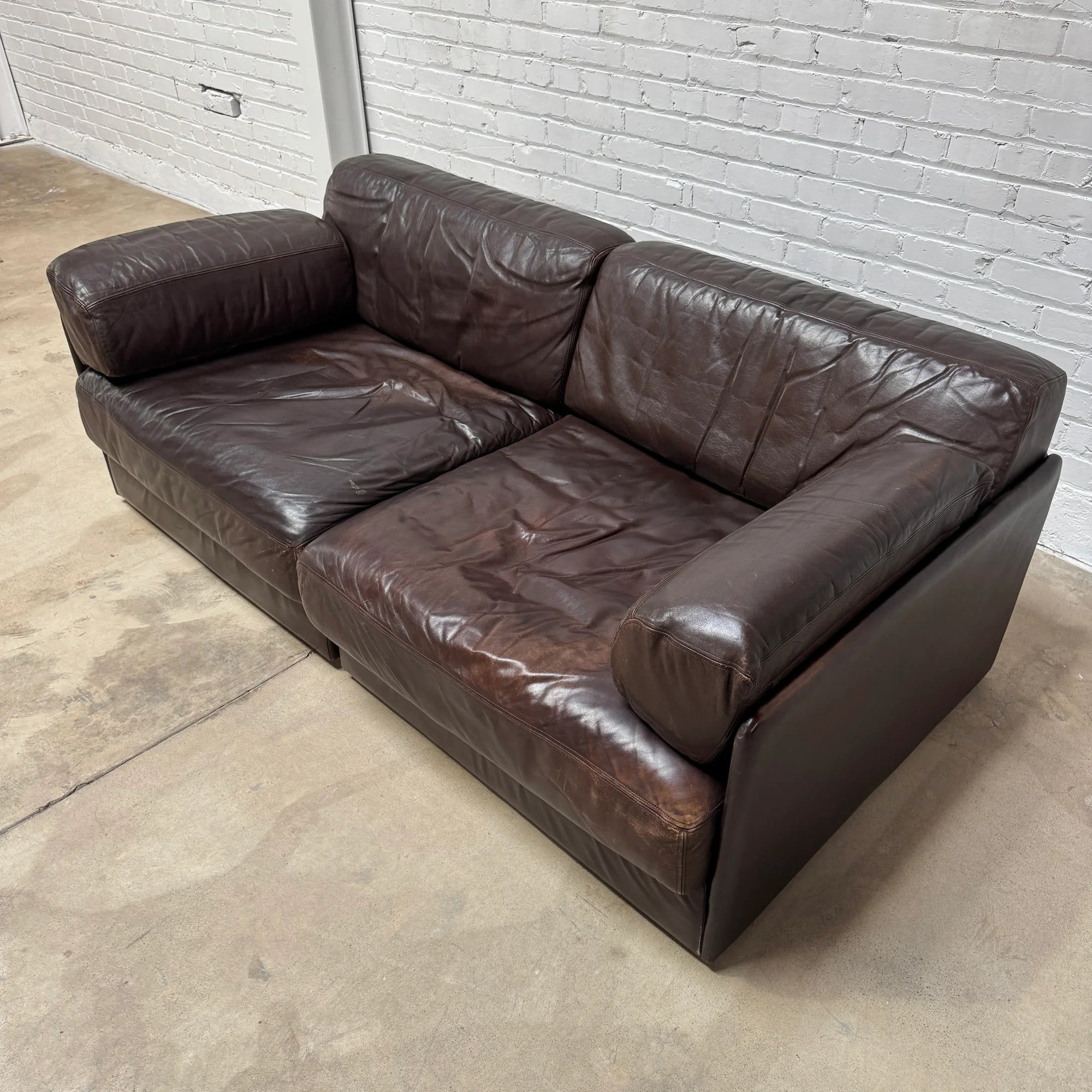 Vintage! De Sede Two-Module Sofa in Dark Brown Leather, Switzerland - Image 10