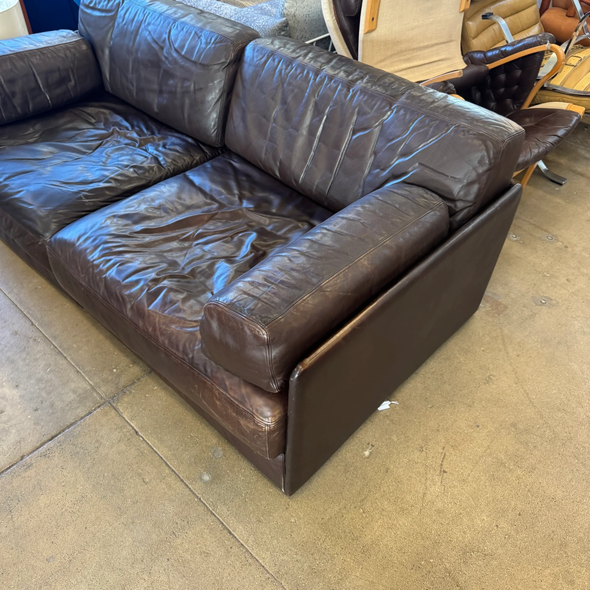 Vintage! De Sede Two-Module Sofa in Dark Brown Leather, Switzerland - Image 4
