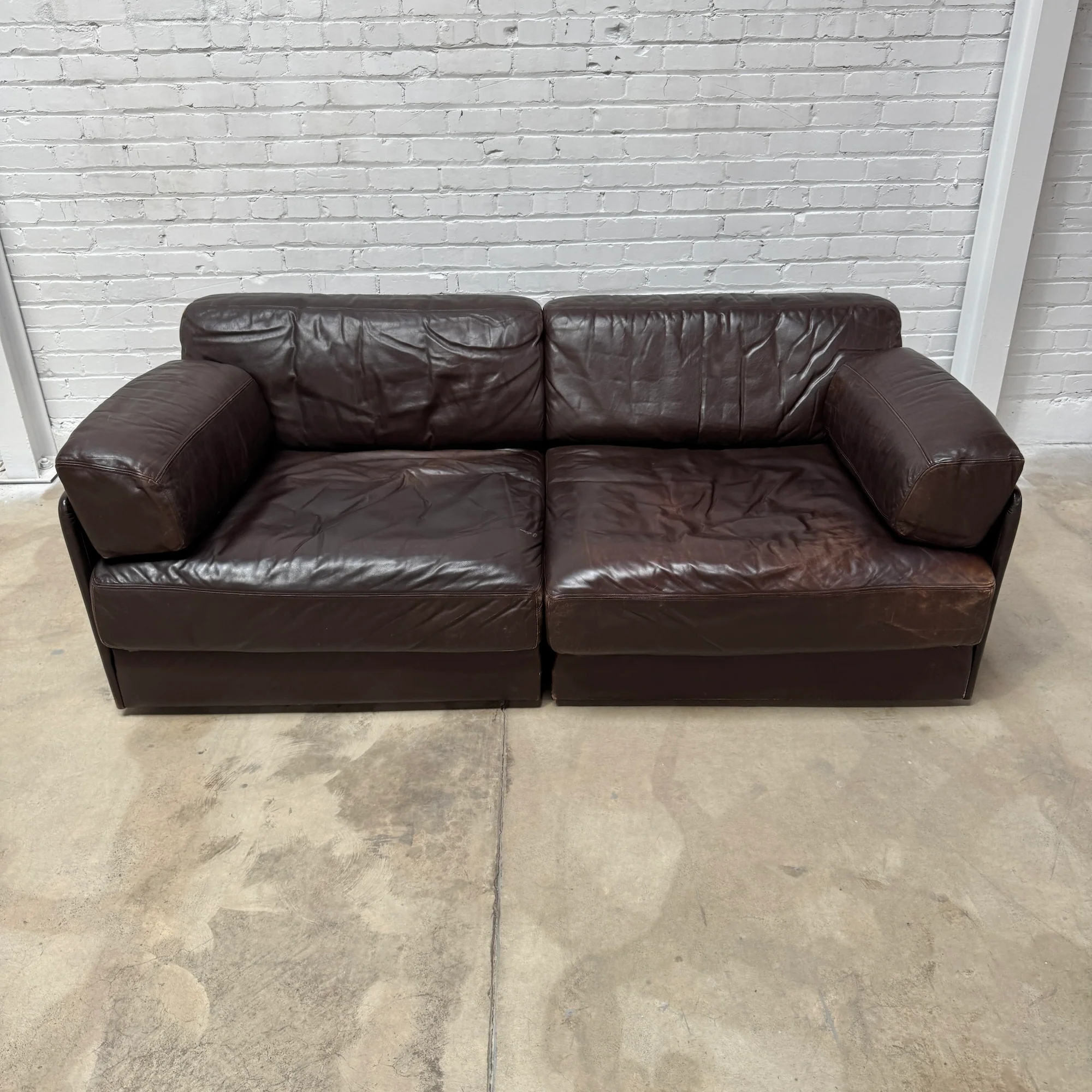 Vintage! De Sede Two-Module Sofa in Dark Brown Leather, Switzerland - Image 7