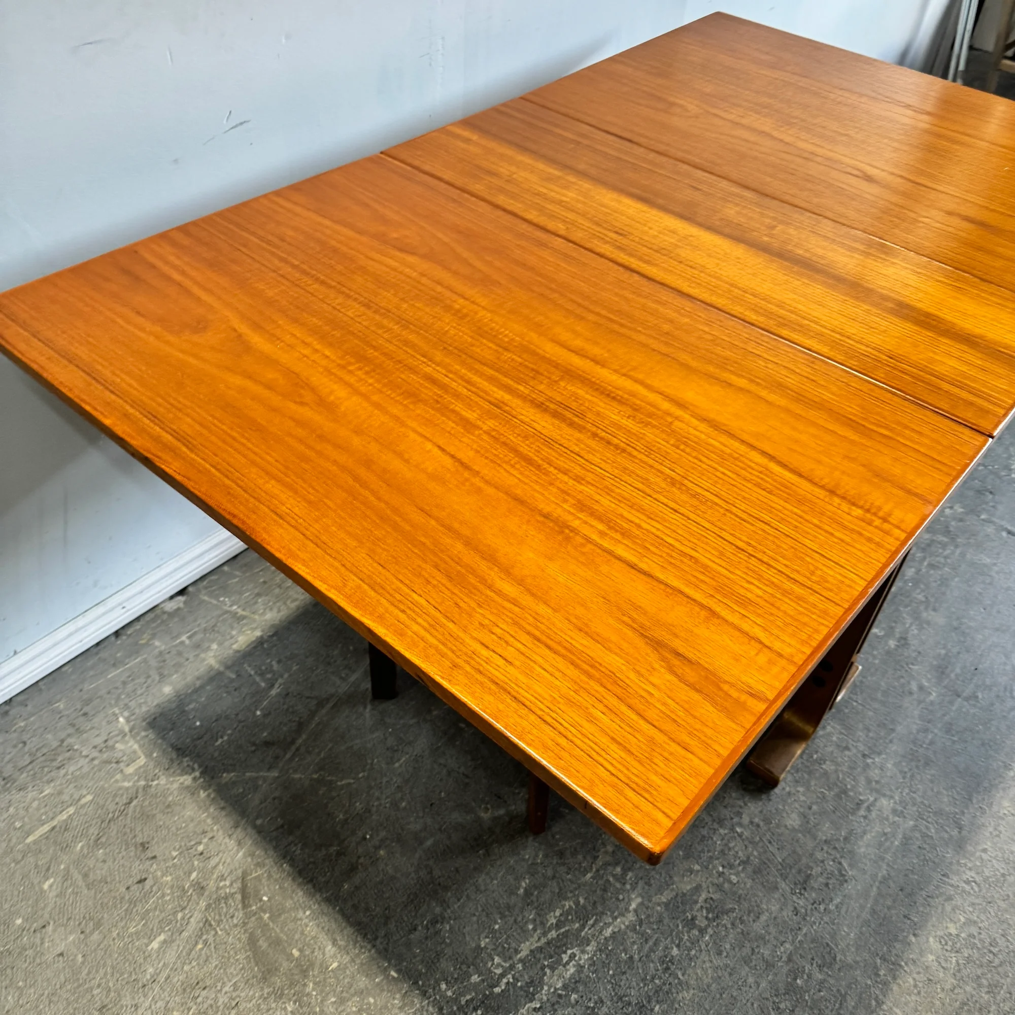 Vintage Drop Leaf Teak Dining Table Bruno Mathsson Style - Image 5
