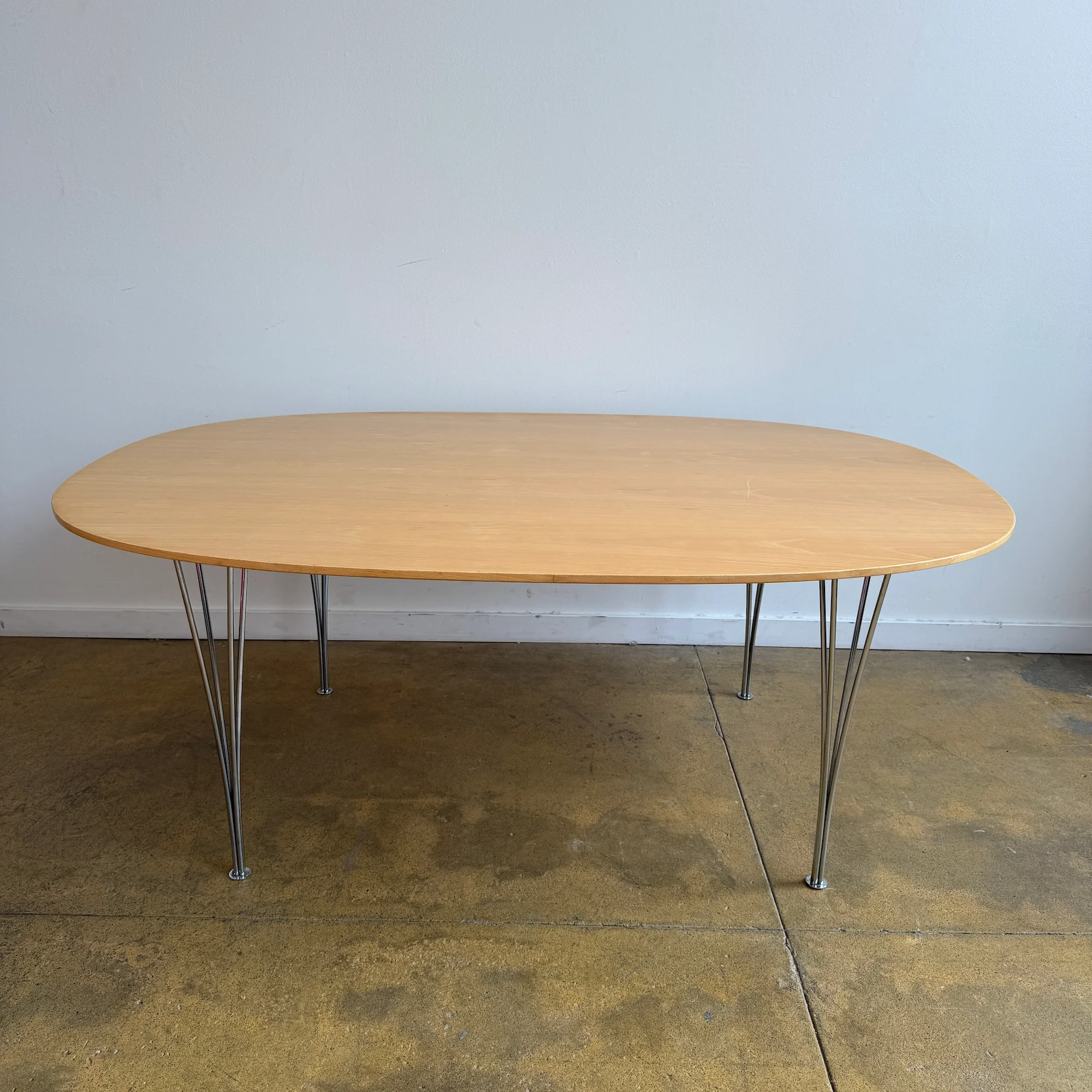 Vintage Frtiz Hansen Oval Dining Table by Piet Hein, Bruno Mathsson & Arne Jacobsen