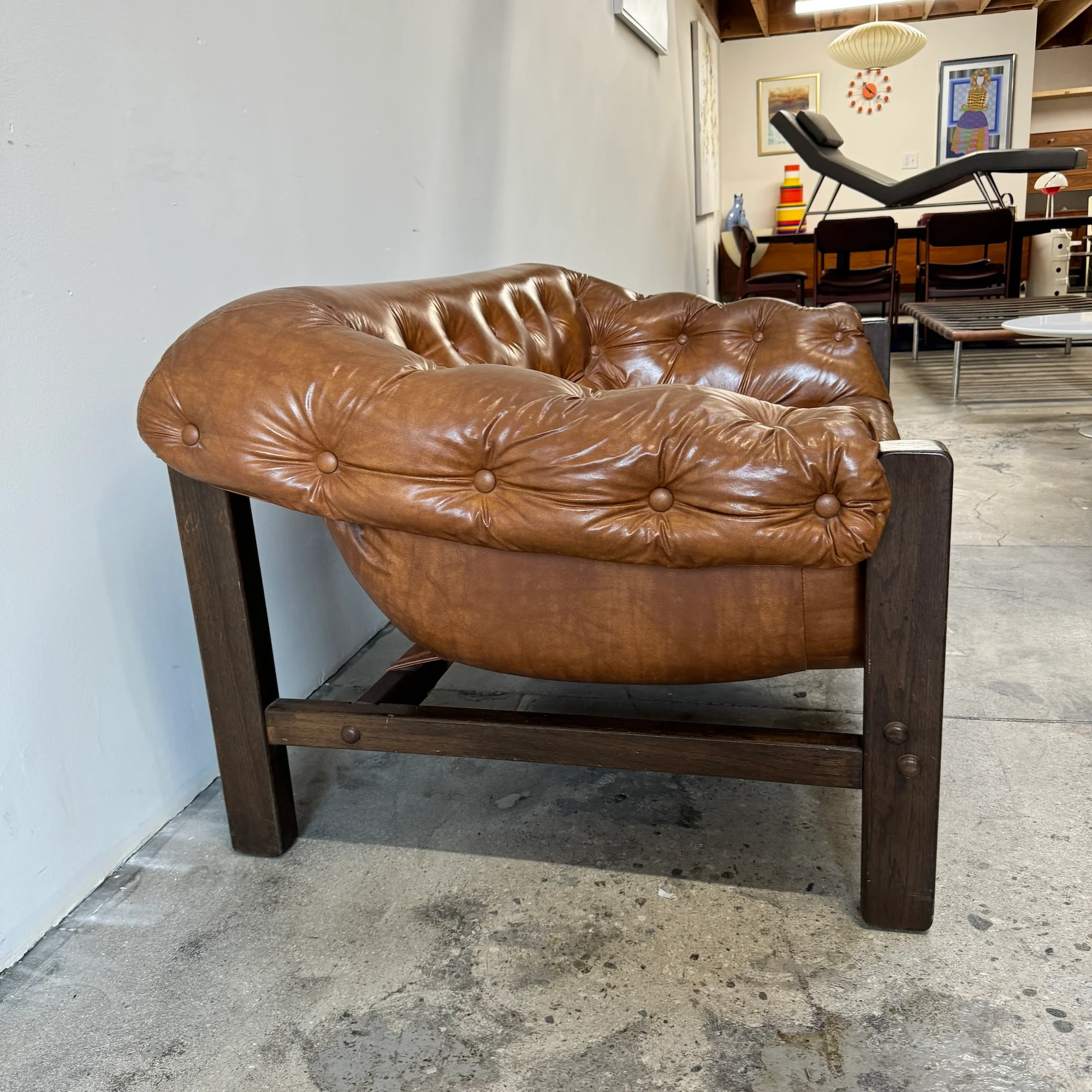 Vintage Mid Century Modern Percival Laffer style loveseat Sofa - Image 3