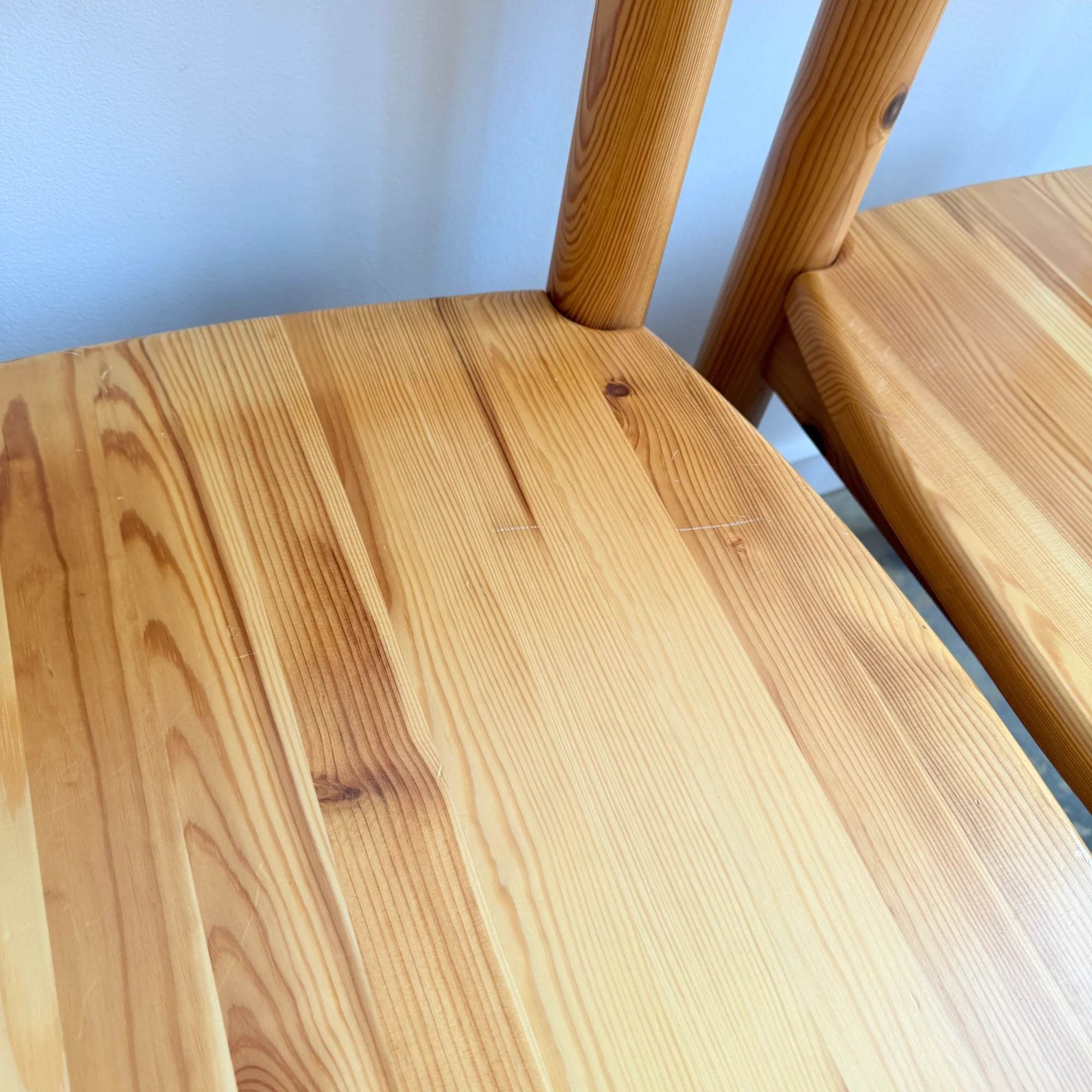 Vintage Rainer Daumiller Style XL Solid Pine 12 Dining Chairs + Expandable Table Set - Image 14