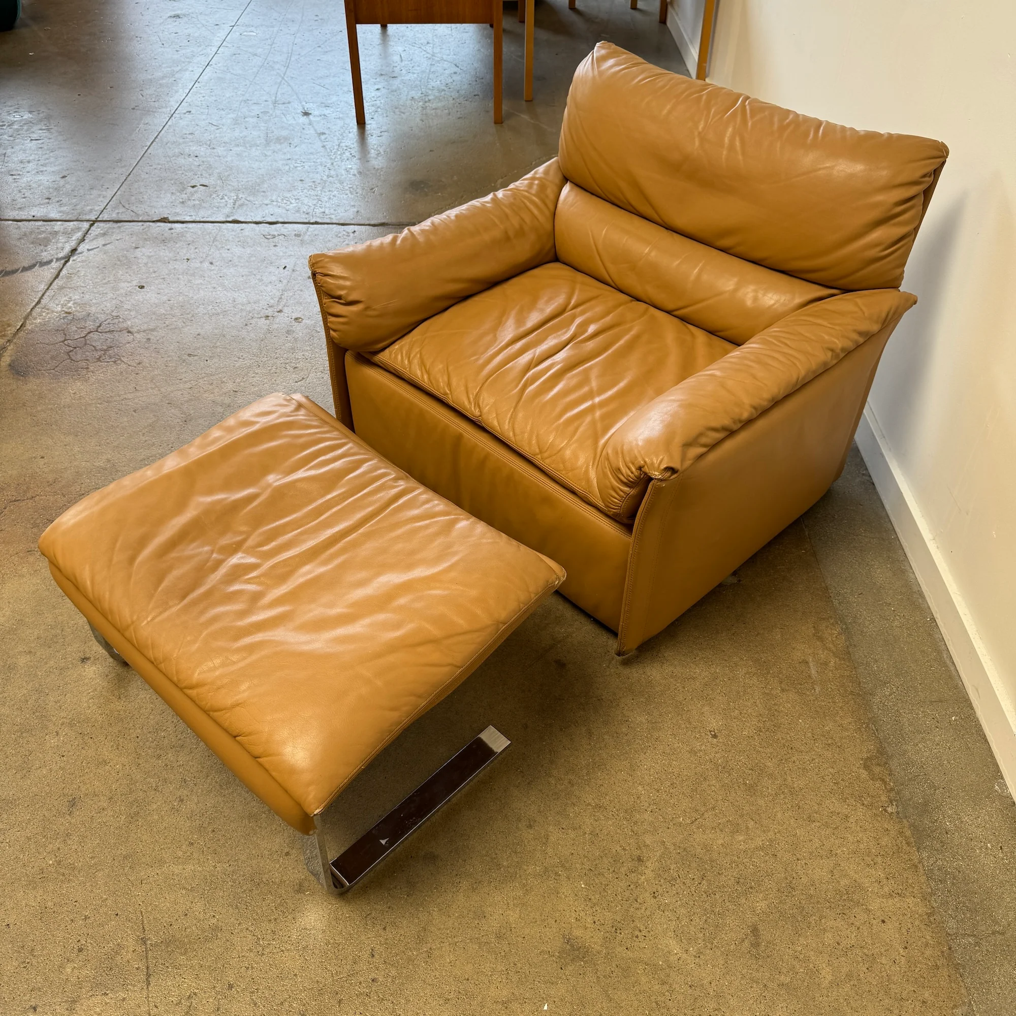 Vintage Saporiti Italia 'Queening' Lounge Chair & Ottoman, Italy, 1960s - Image 4