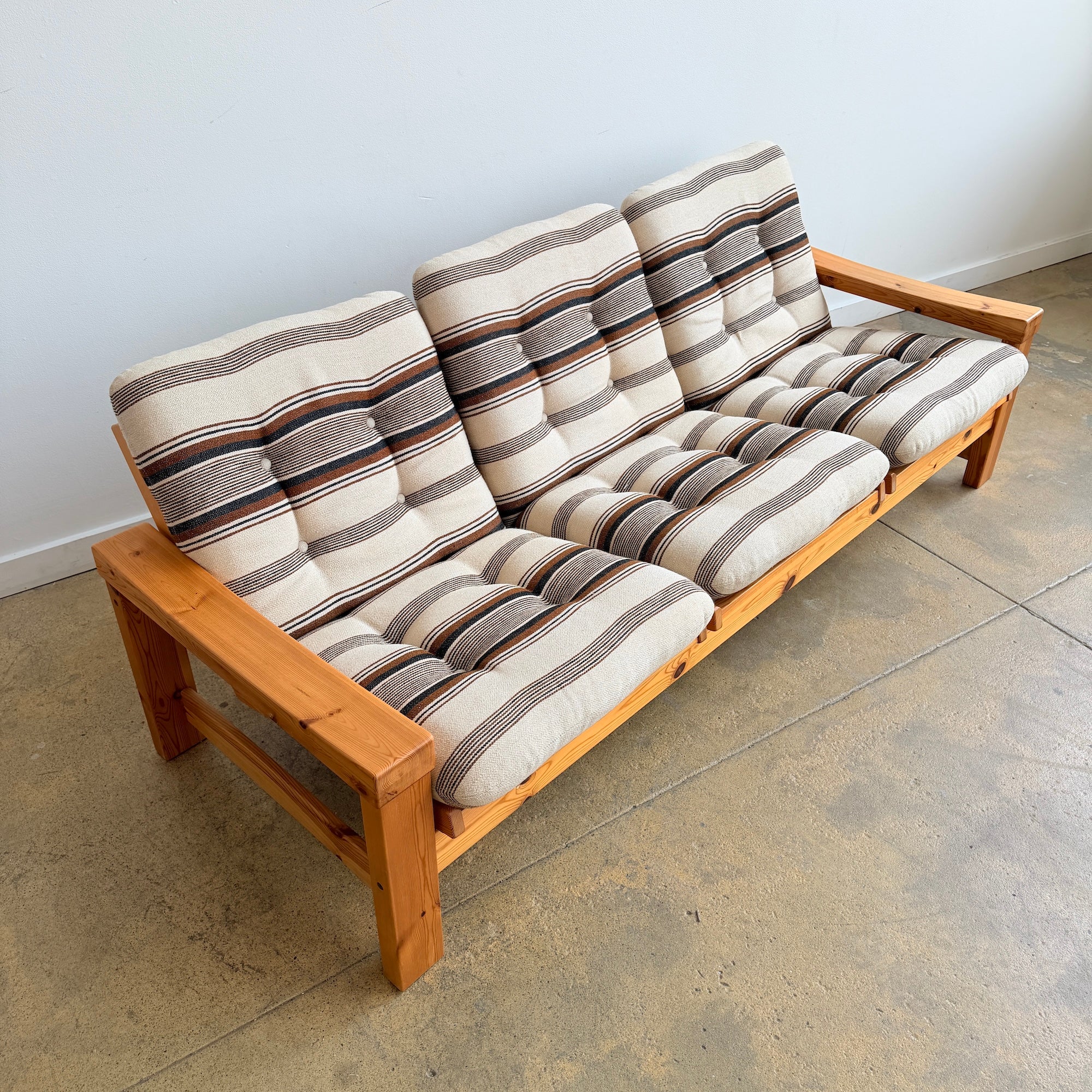 Vintage Yngve Ekström Solid Pinewood Sofa for Swedese - Image 3