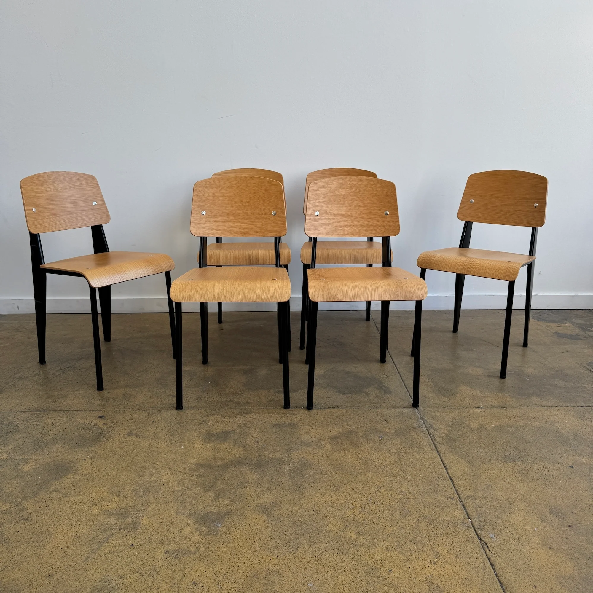 Vitra Jean Prouve EM Dining Table & 6 Dining Chairs - Image 4
