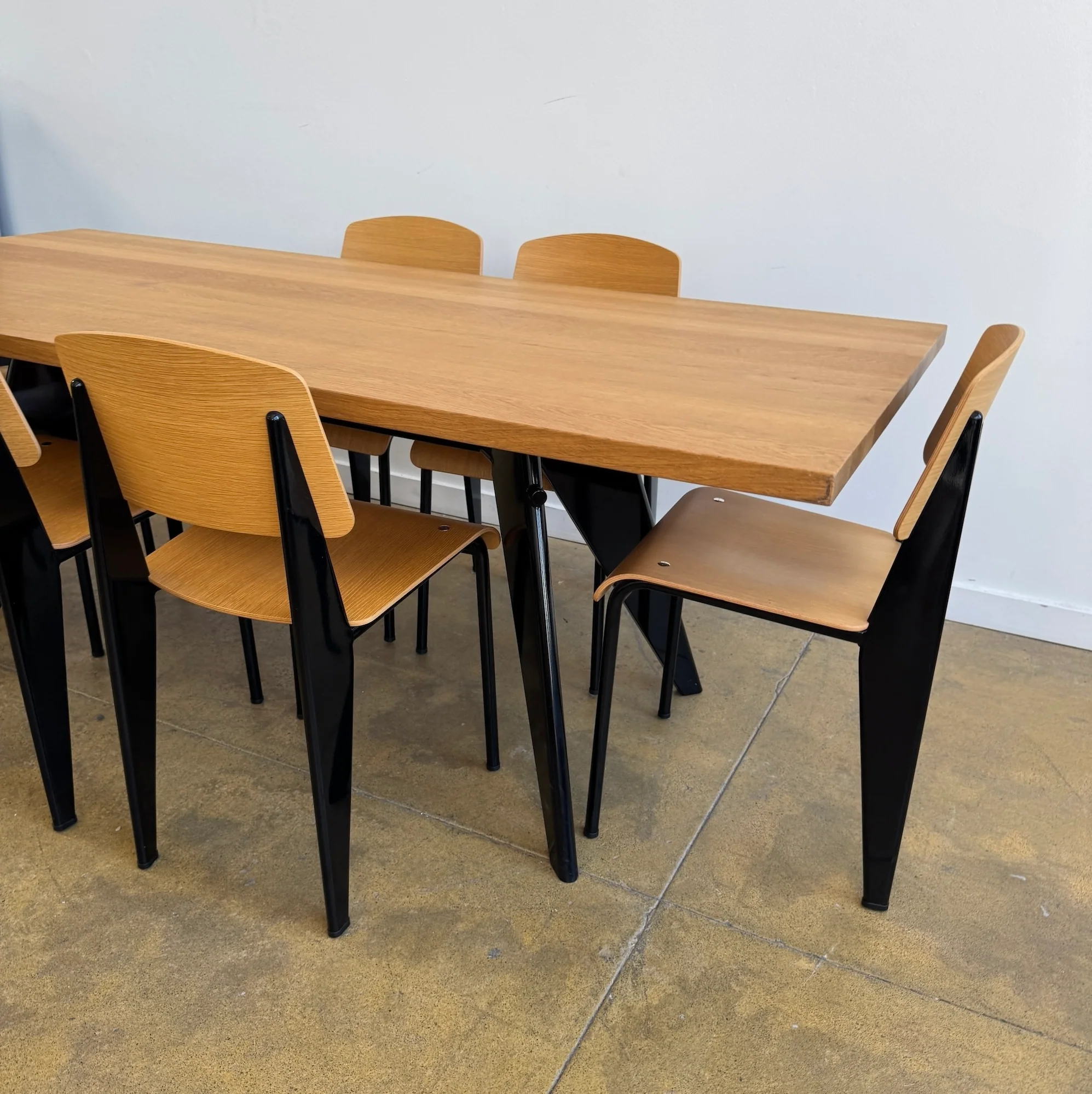 Vitra Jean Prouve EM Dining Table & 6 Dining Chairs - Image 5