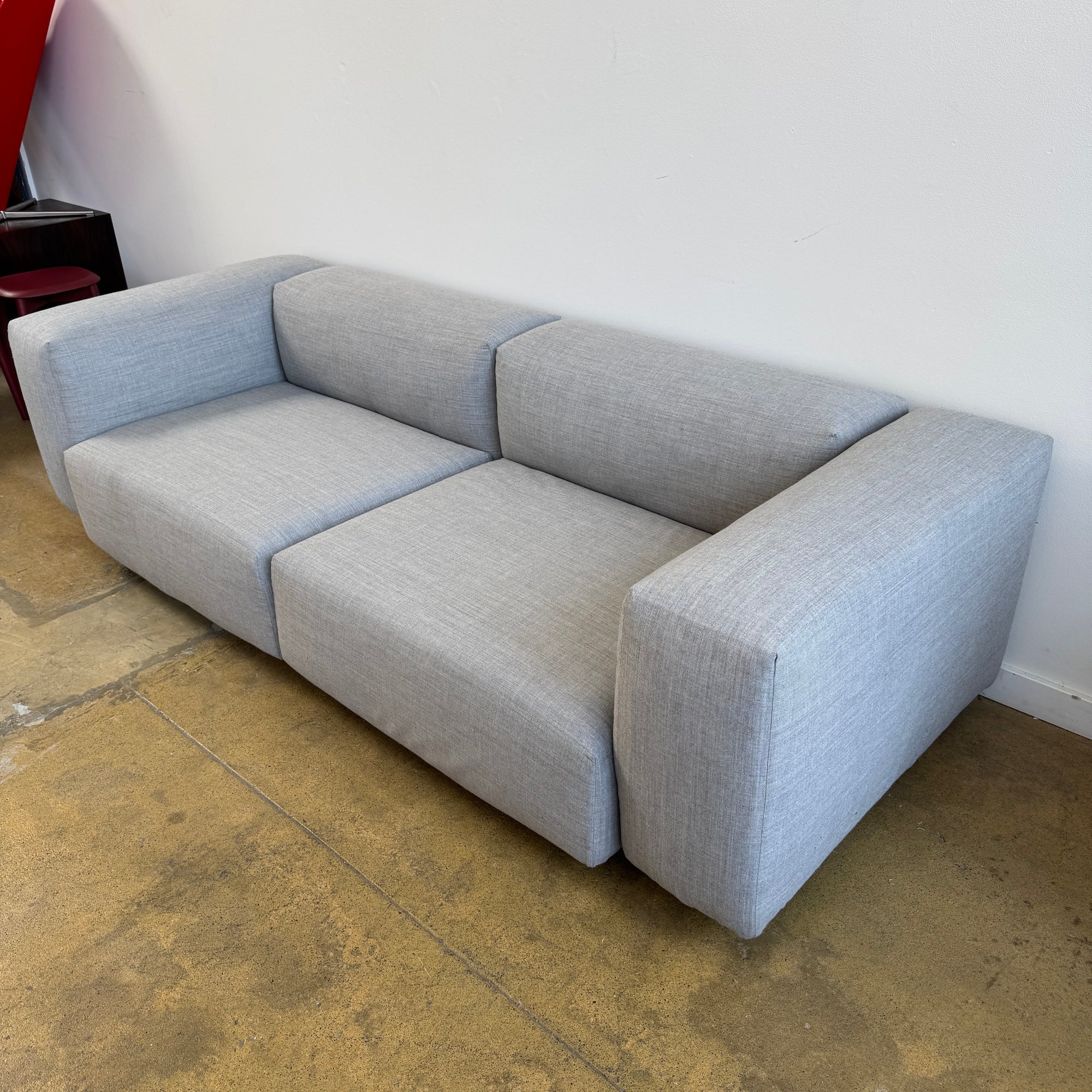 Vitra Soft Modular 2-Seater Sofa by Jasper Morrison (Neutral Wool Fabric) - Image 3